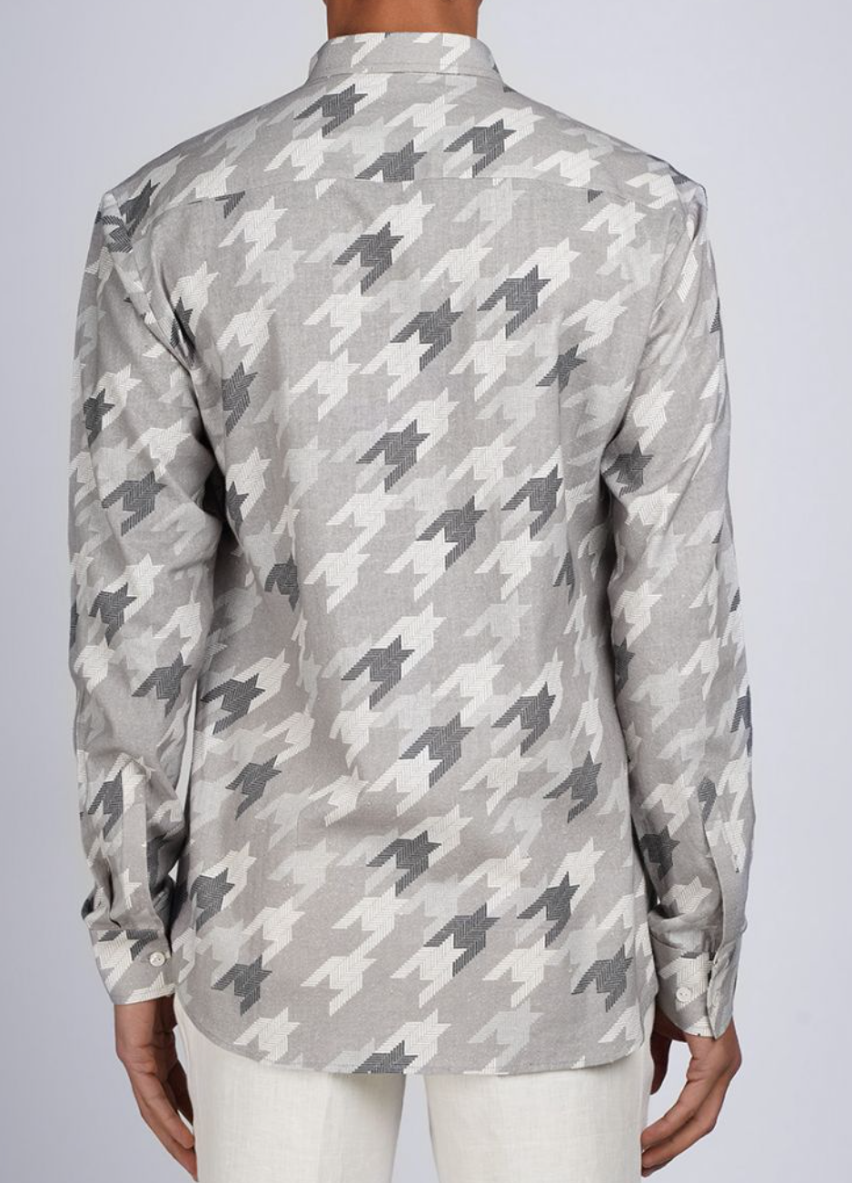 Thumbnail preview #1 for Grey Houndstooth Shirt