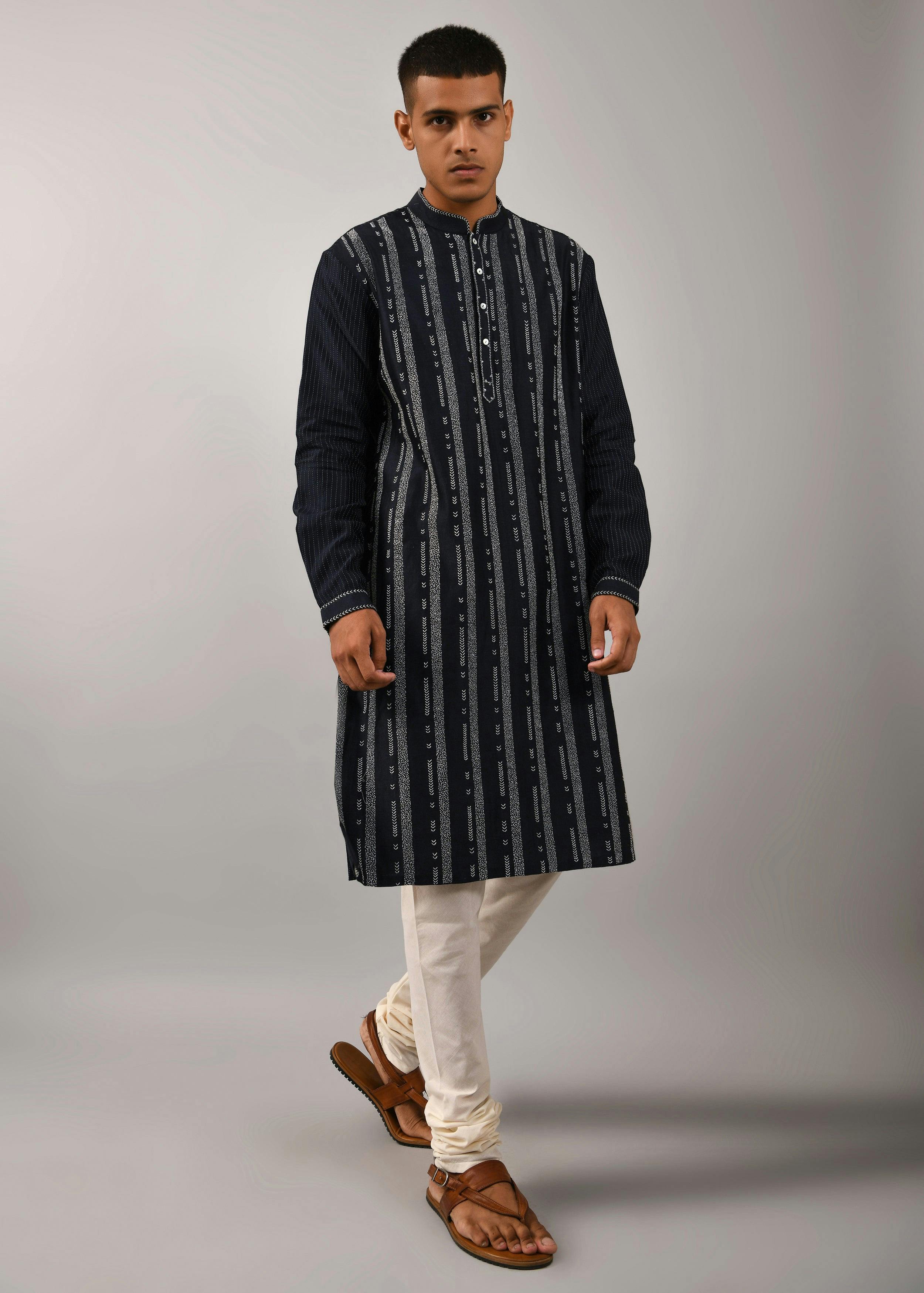 Contrail Hand Embroidered Kurta Set, a product by Country Made