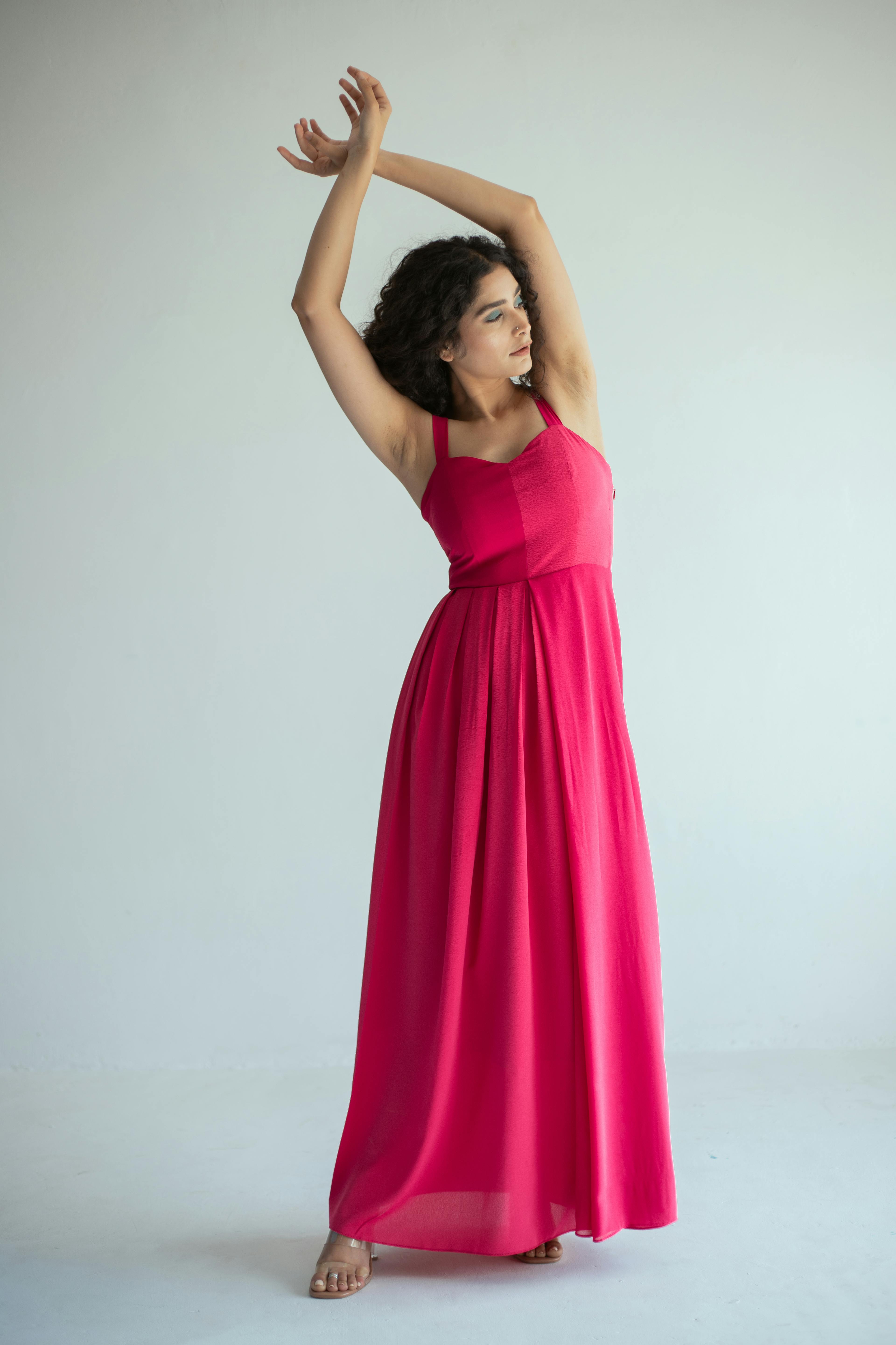 Thumbnail preview #3 for Dual Toned Pink Maxi Dress 