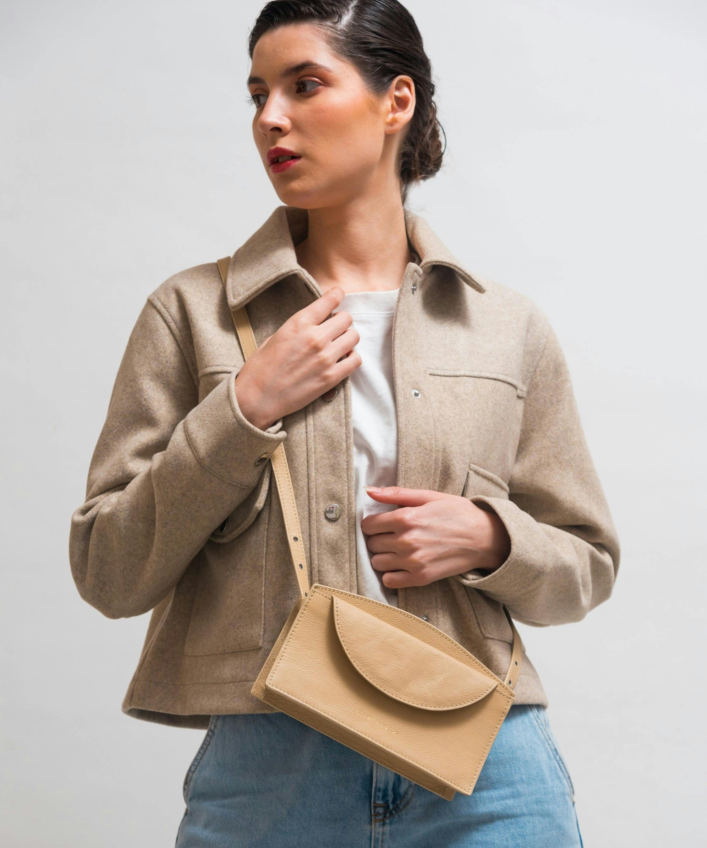 ASTER CROSSBODY BAG - BEIGE, a product by Kelby Huston