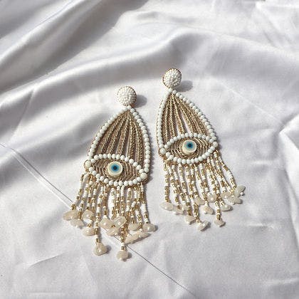 Evil Eye Earrings, a product by Label Pooja Rohra