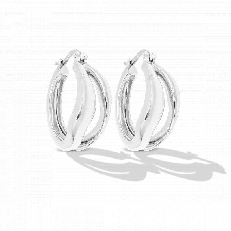 Thumbnail preview #1 for Saya Earring Hoops Sterling Silver - Big