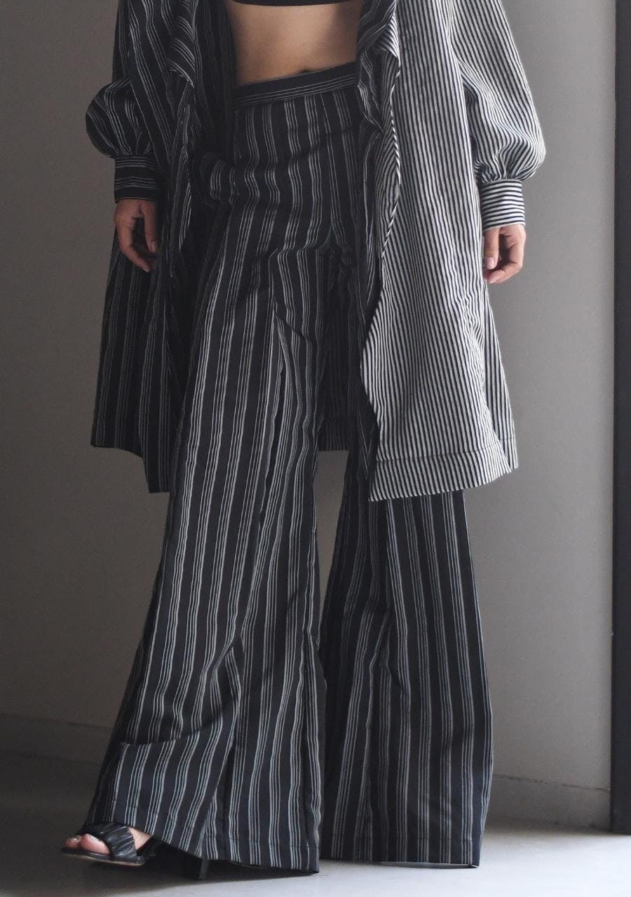 BOX PLEAT STRIPED PANT, a product by N/A by Nitya