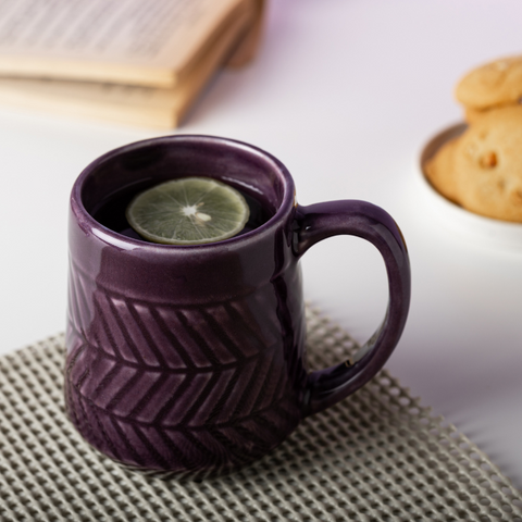 Violet Color Coffee Mug with Unique Design, a product by The Golden Theory