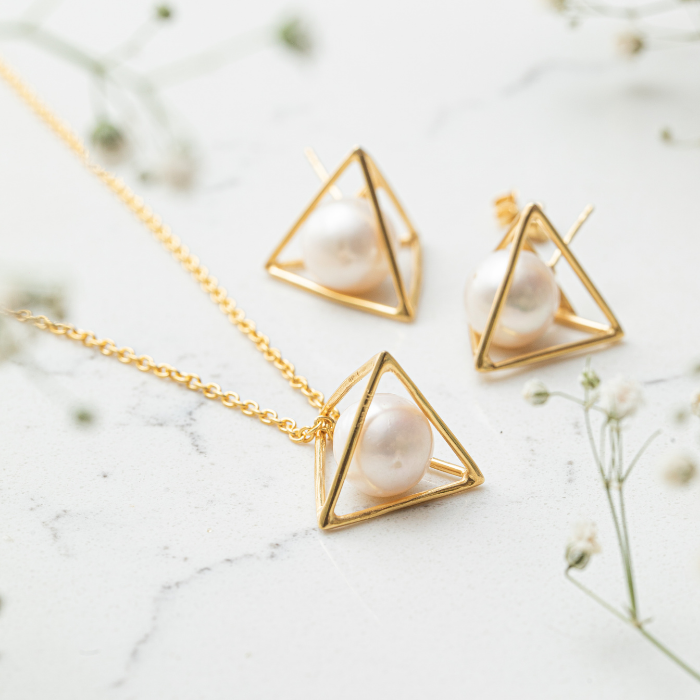 Thumbnail preview #1 for Pyramid Necklace Set