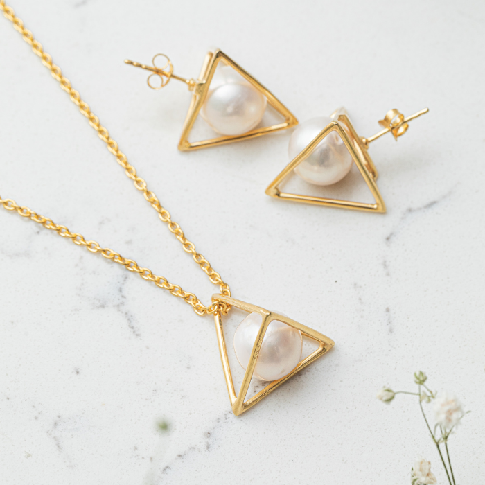 Thumbnail preview #2 for Pyramid Necklace Set
