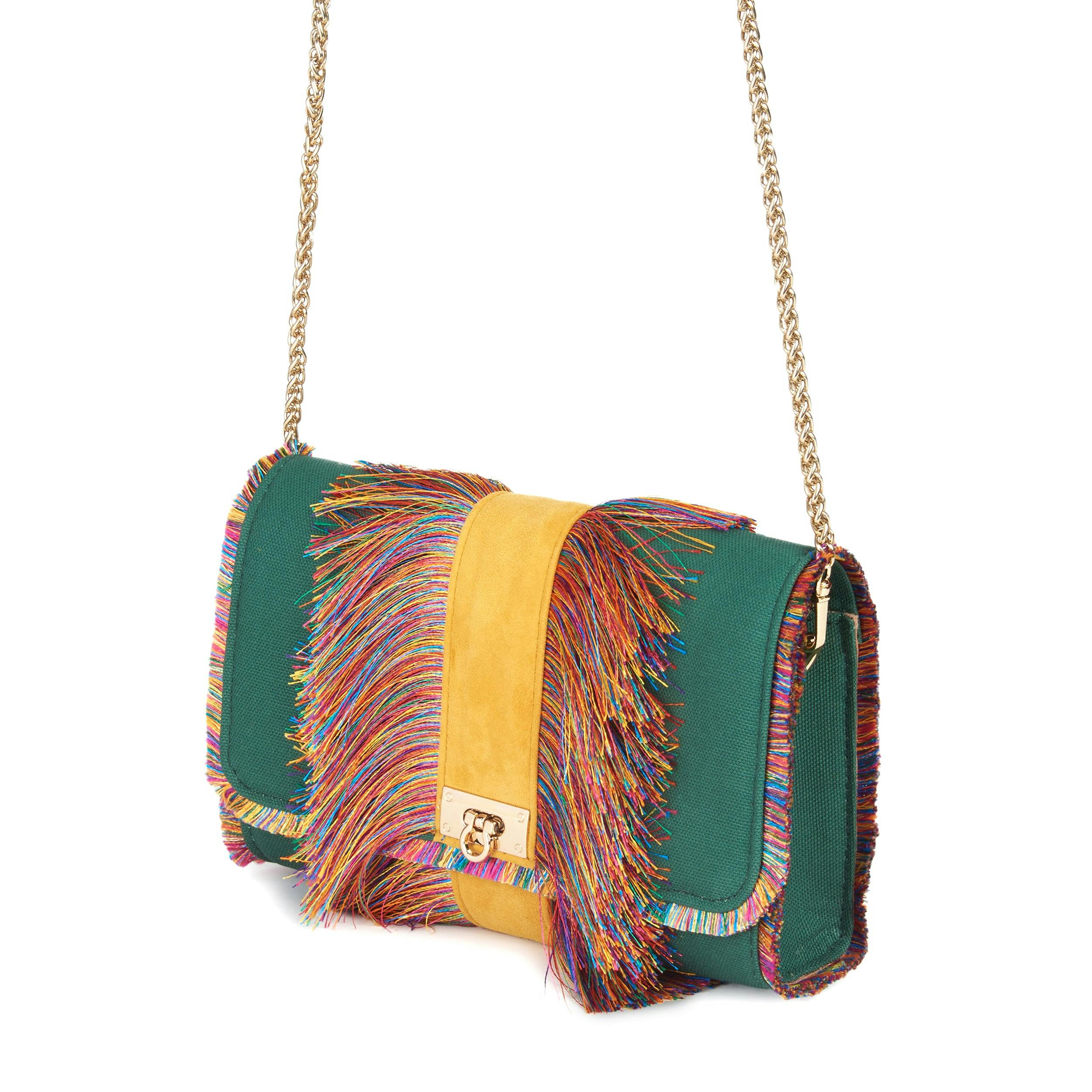 Forest Green Fringe Crossbody, a product by JENA