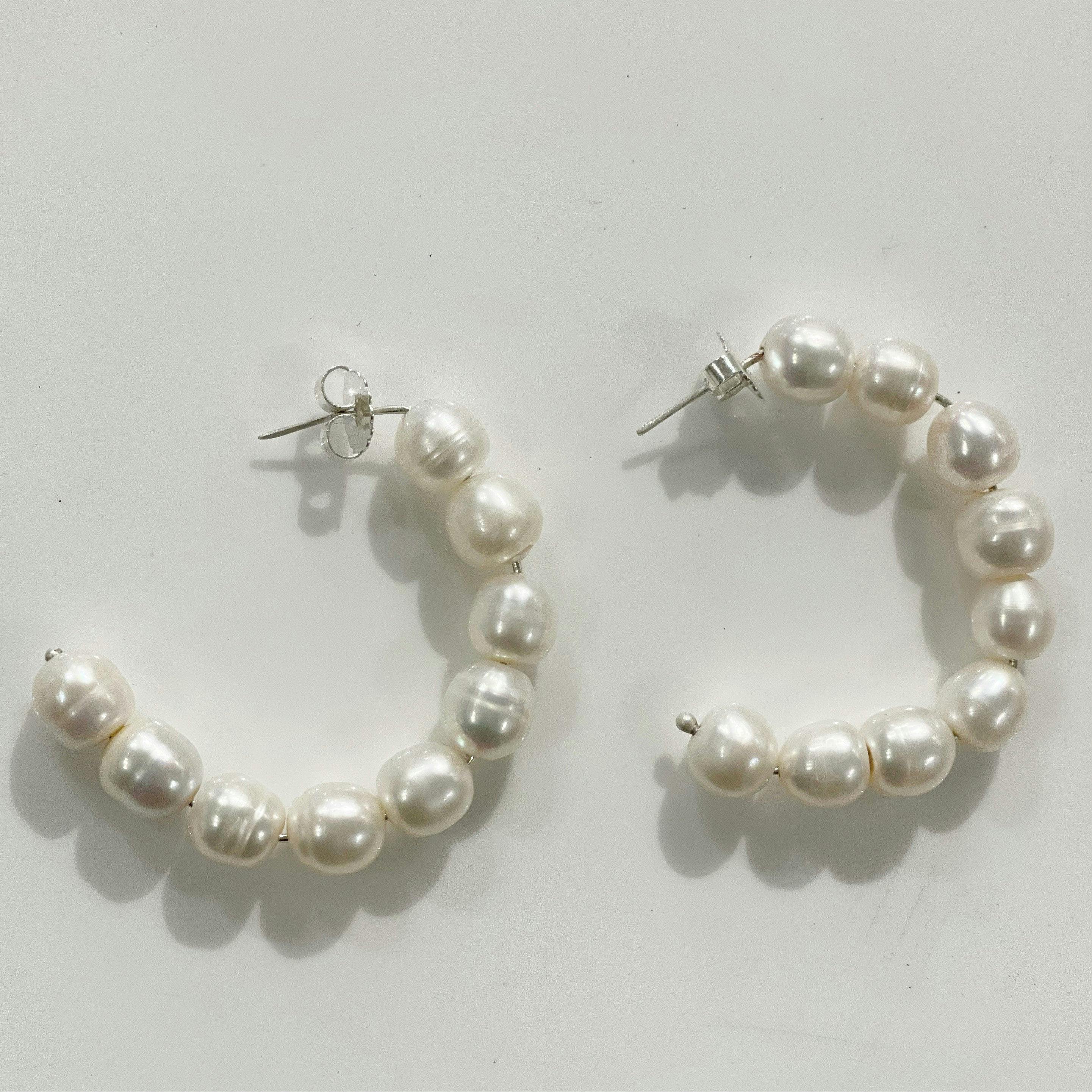 Claire (white 8mm pearls), a product by Jenny Greco Jewellery