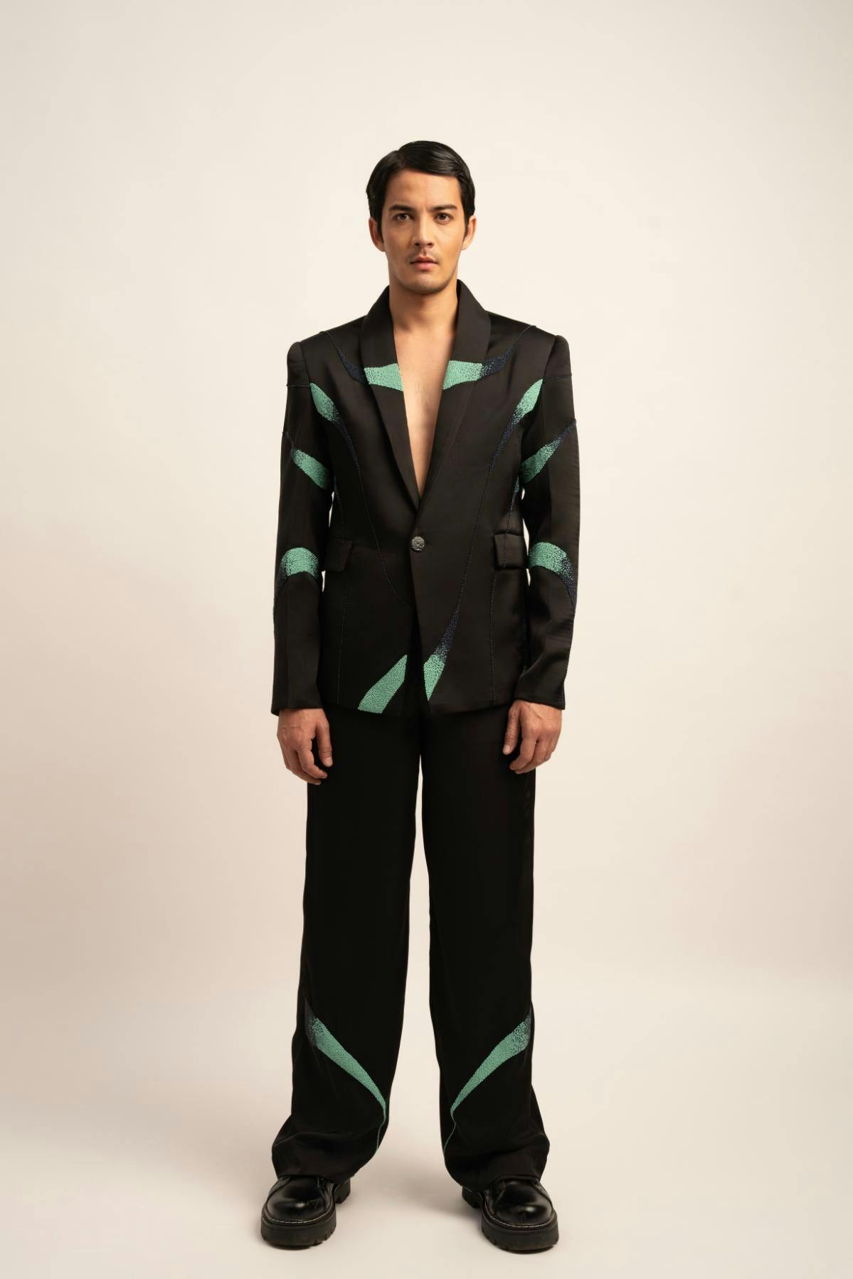The Astral Fusion Blazer Set, a product by Siddhant Agrawal Label