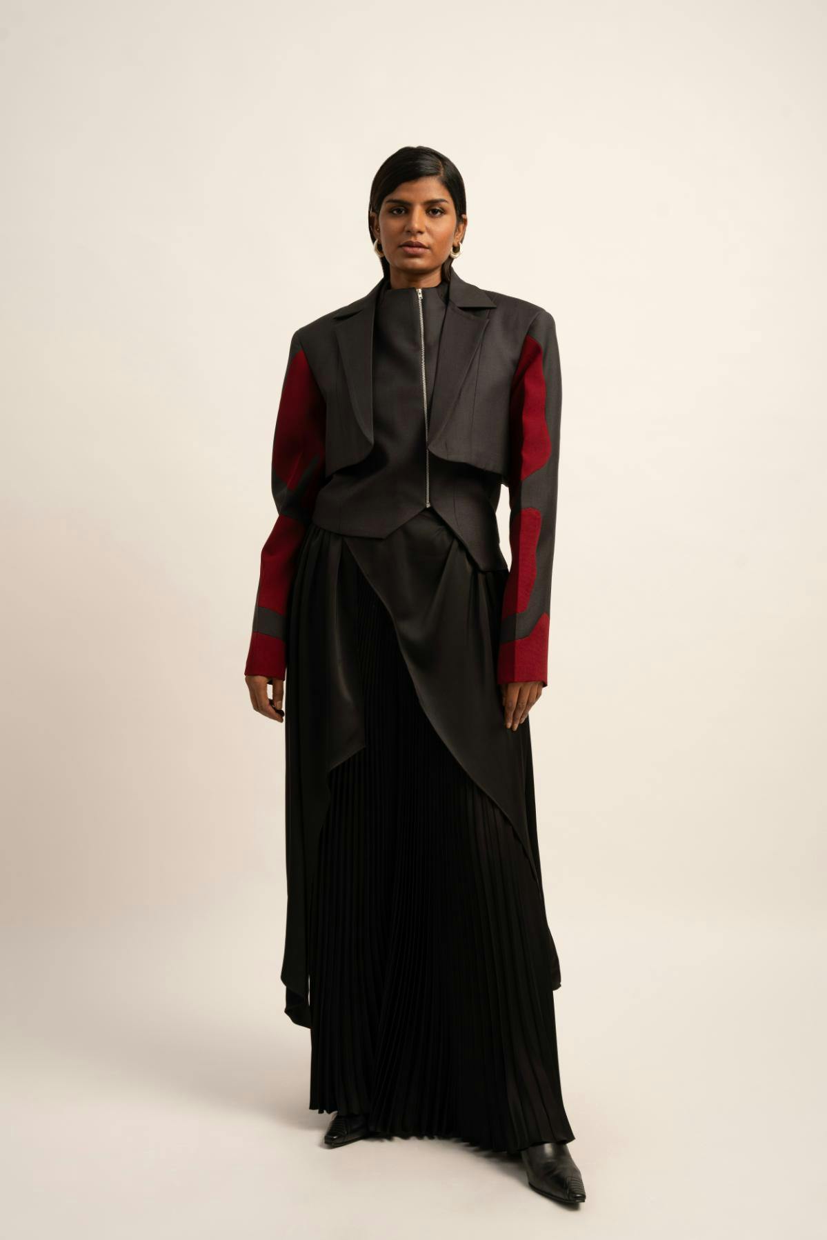 The Seraphic Symphony Cropped Blazer, a product by Siddhant Agrawal Label