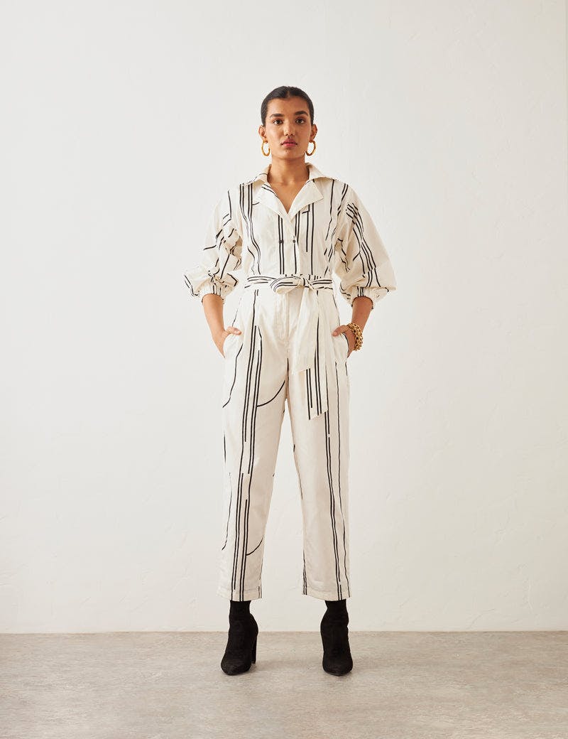 BOWLER JUMPSUIT - OFF WHITE, a product by Son of a Noble