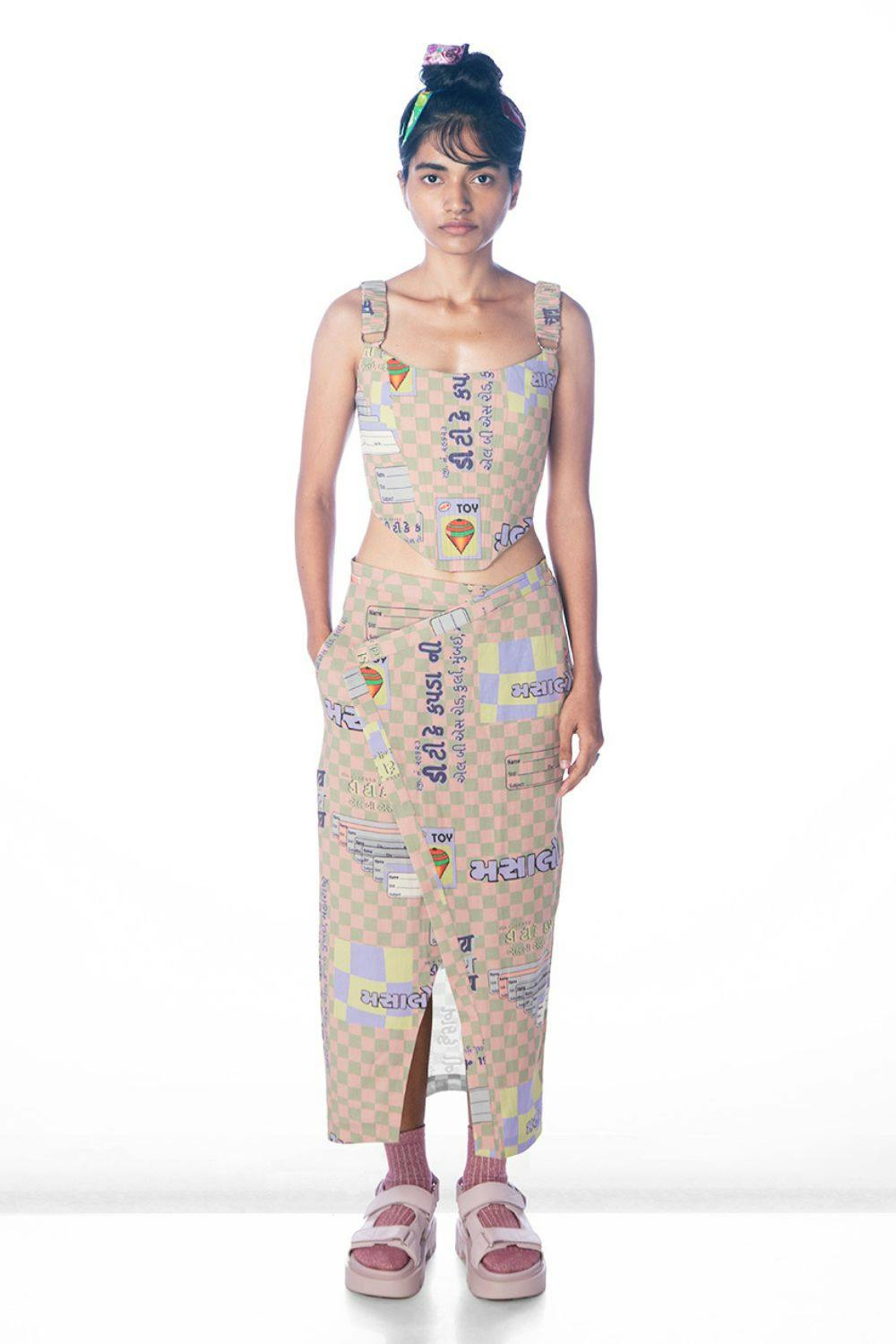 Mirchmasala Corset + Mirchmasala Skirt, a product by Doh tak keh