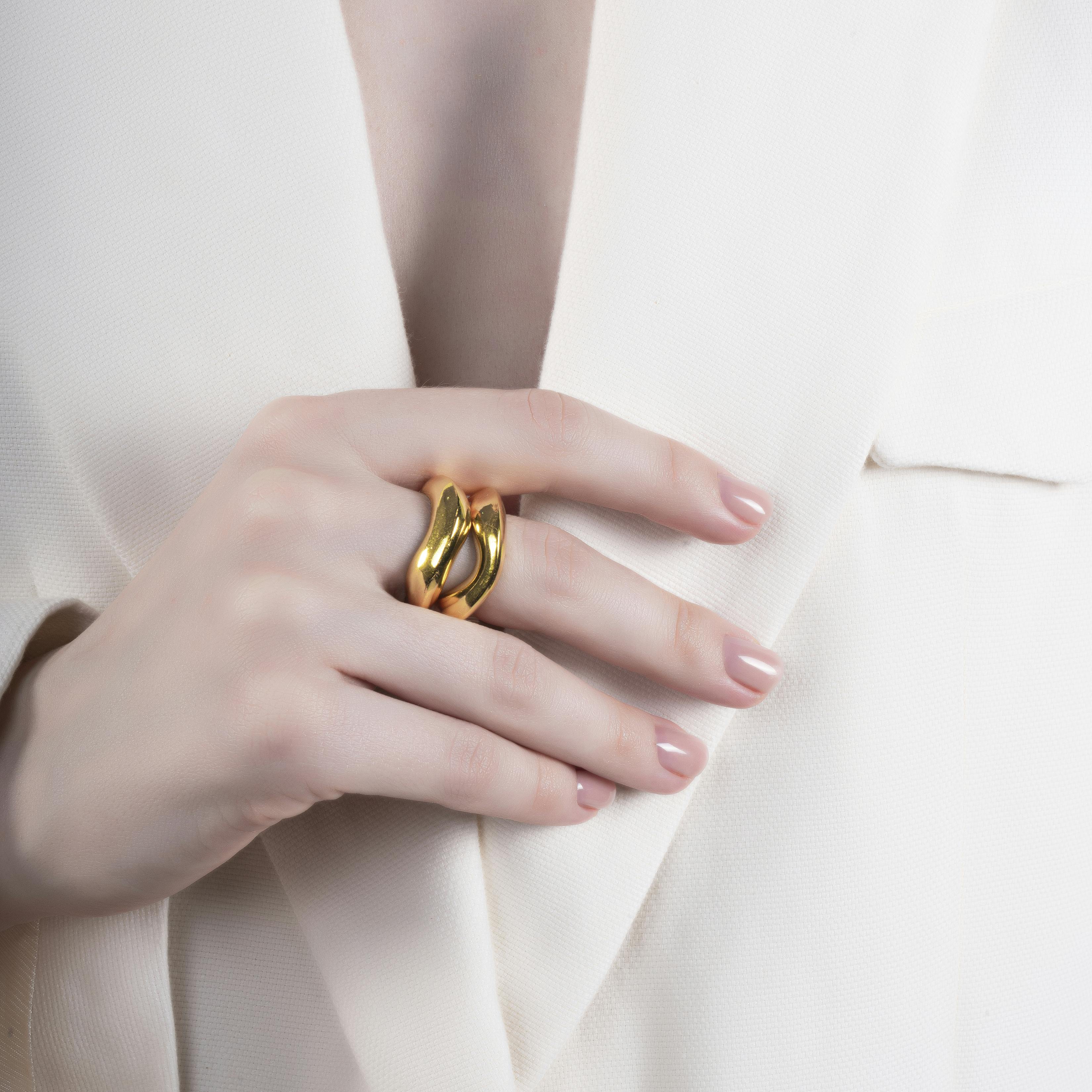 WAVE RING - GOLD TONE, a product by Equiivalence