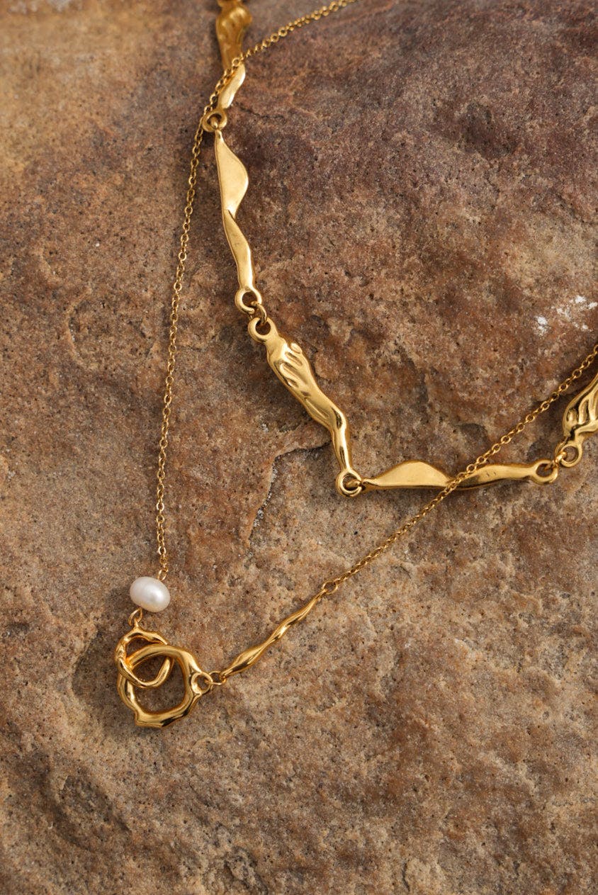 Thumbnail preview #3 for Aya Pearl Gold Pendant Necklace