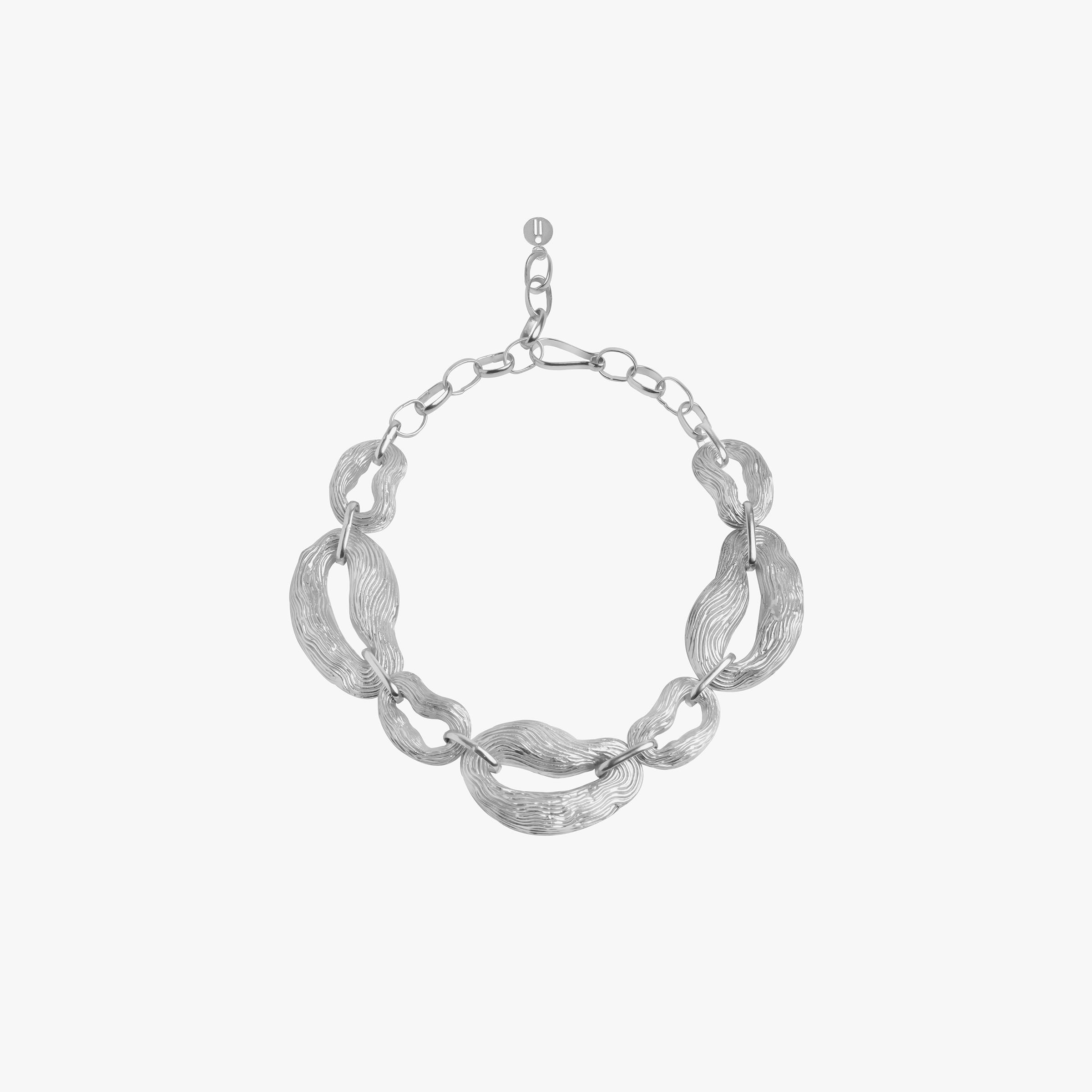 KNOTTY LINK NECKLACE SILVER TONE , a product by Equiivalence