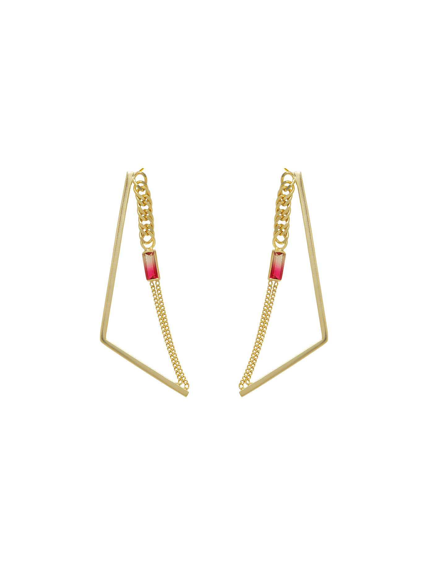 Thumbnail preview #1 for MELON DEW TRIANGLE EARRING