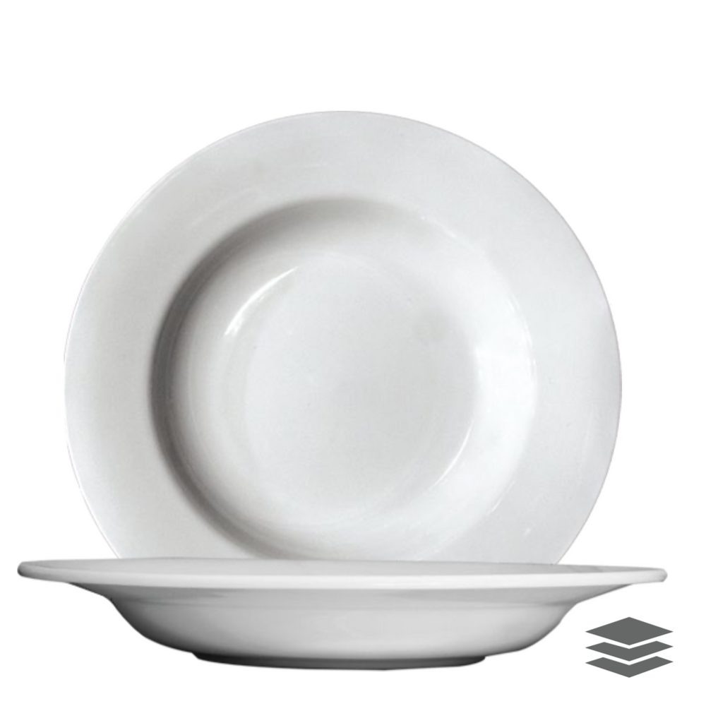 Classic Rim Serving Deep Plate 9" - Pack of 4, a product by The Table Company