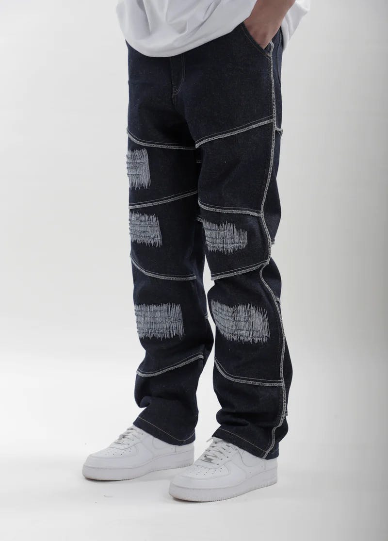 Thumbnail preview #2 for Scratched Denim Jeans