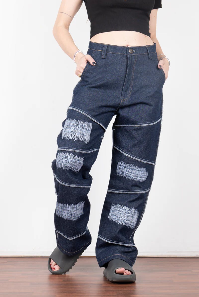 Thumbnail preview #3 for Scratched Denim Jeans