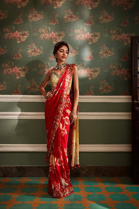 Rehmat Pre-Draped Saree, a product by Kalista