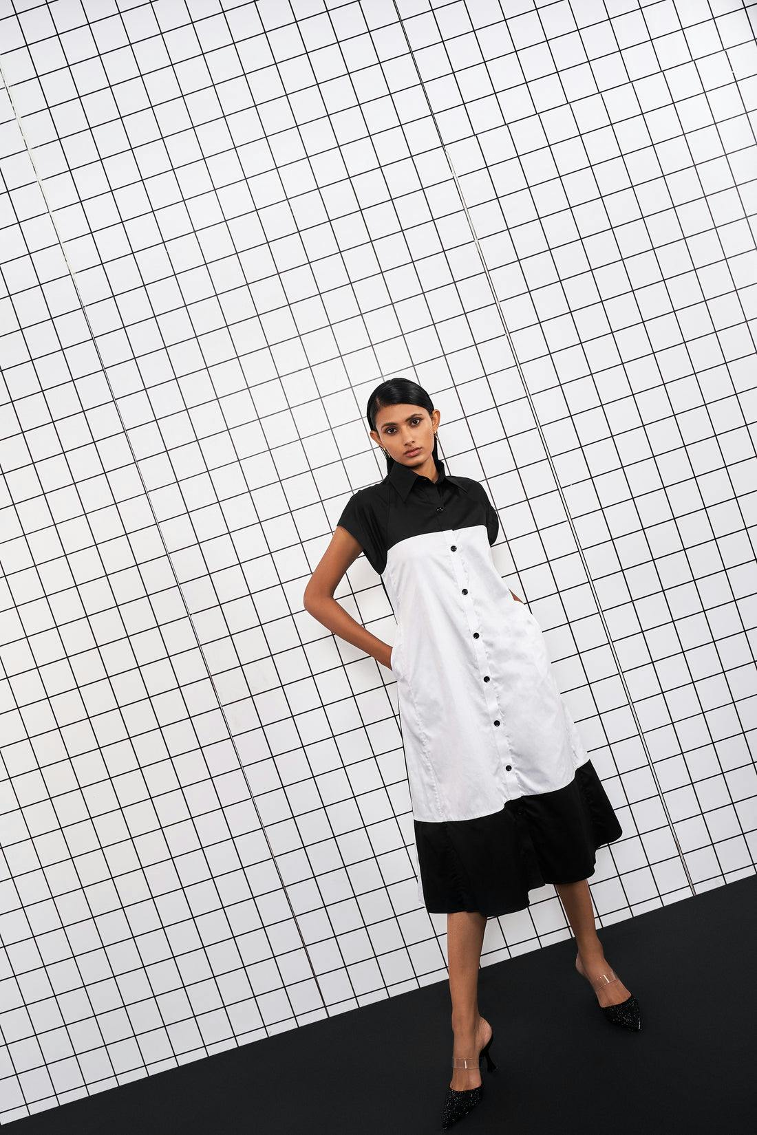 Box Panelled Dress, a product by Corpora Studio