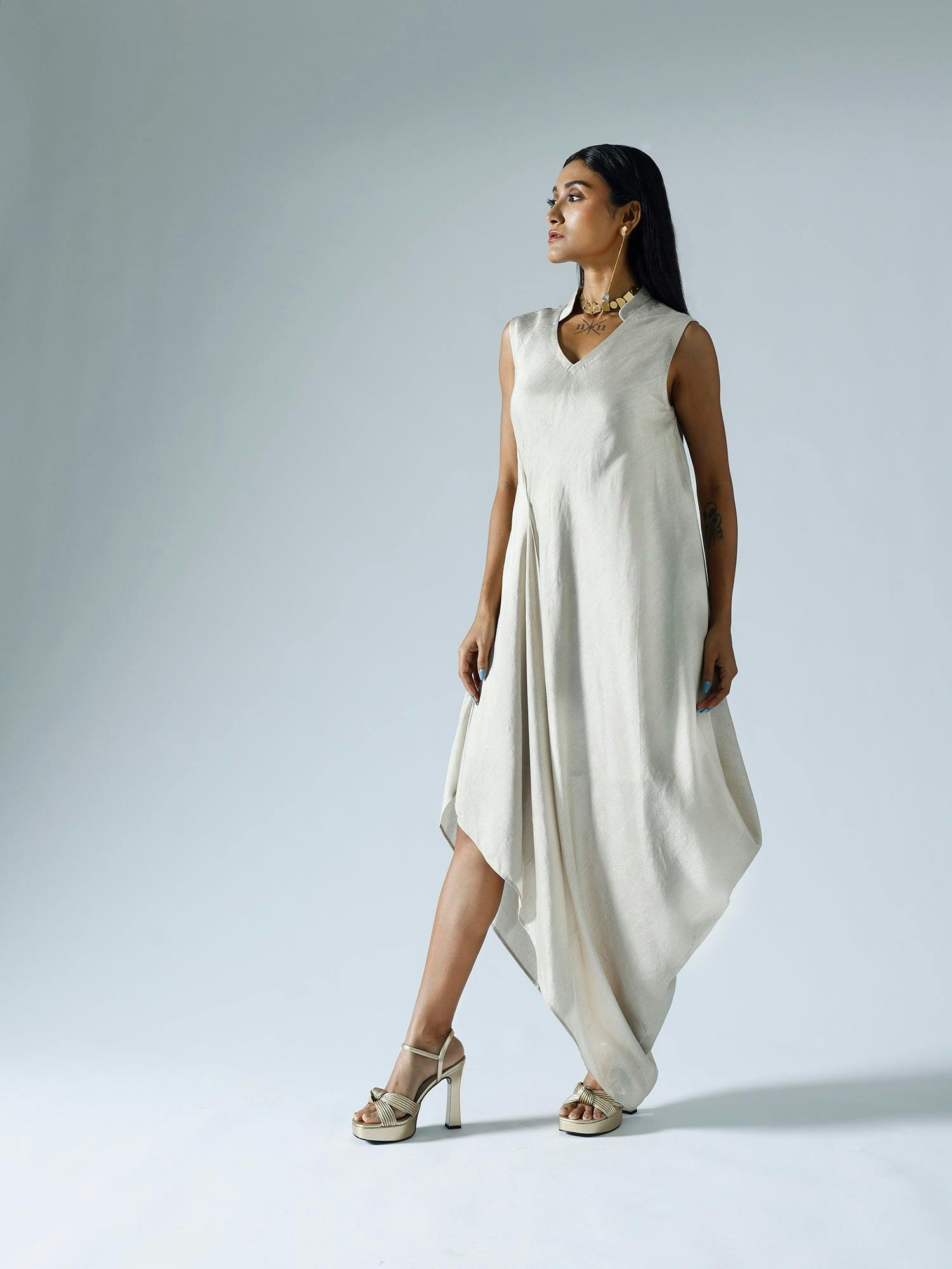 Grey Draped Dress, a product by KLAD