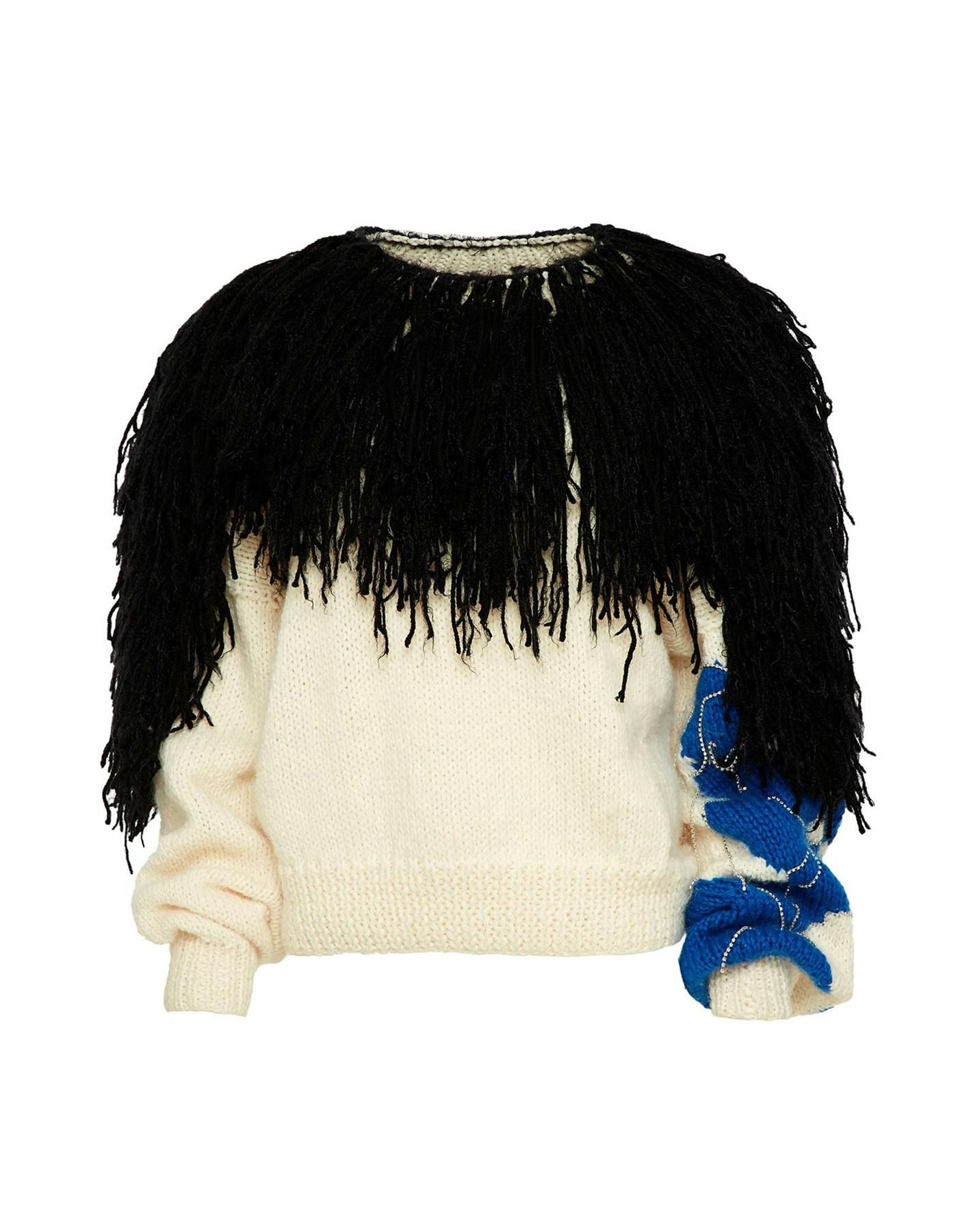Hand-Knitted Fringed Sweater, a product by BLIKVANGER