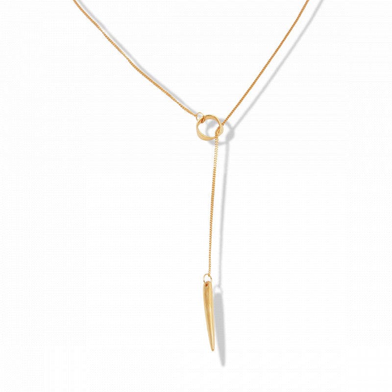 Thumbnail preview #1 for Suki Drop Gold Pendant Necklace 
