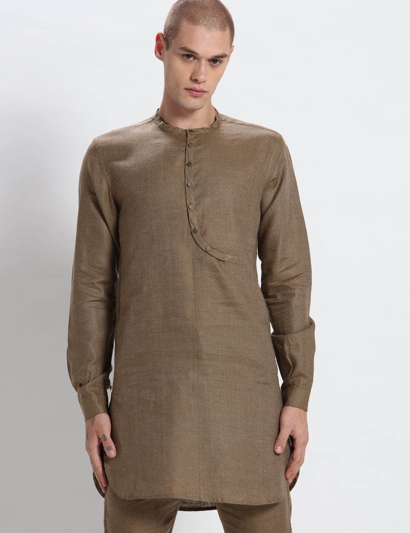 REMO KURTA - KHAKI, a product by Son of a Noble