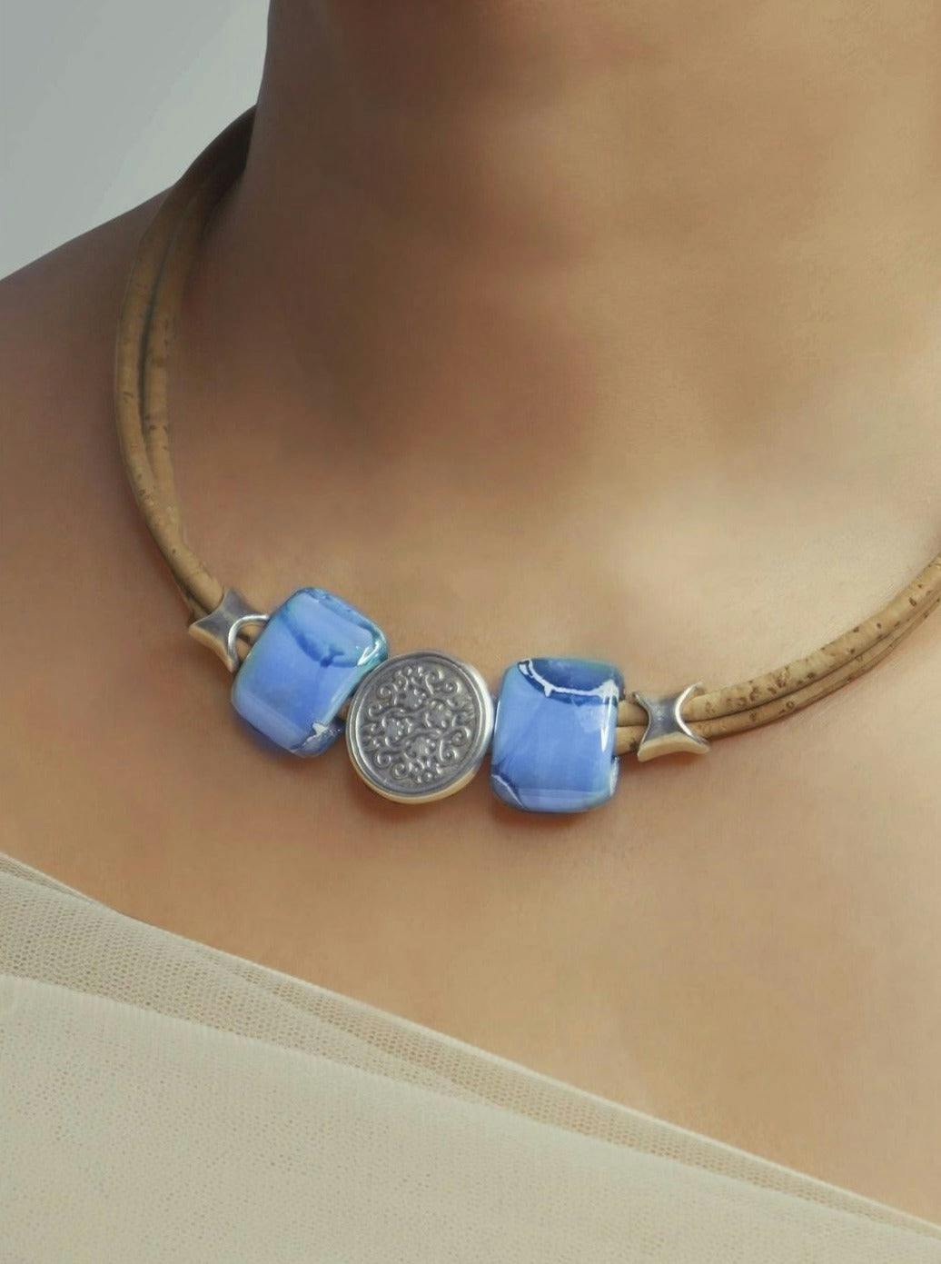 Cork Azure Seas Ceramic Necklace, a product by FOReT®
