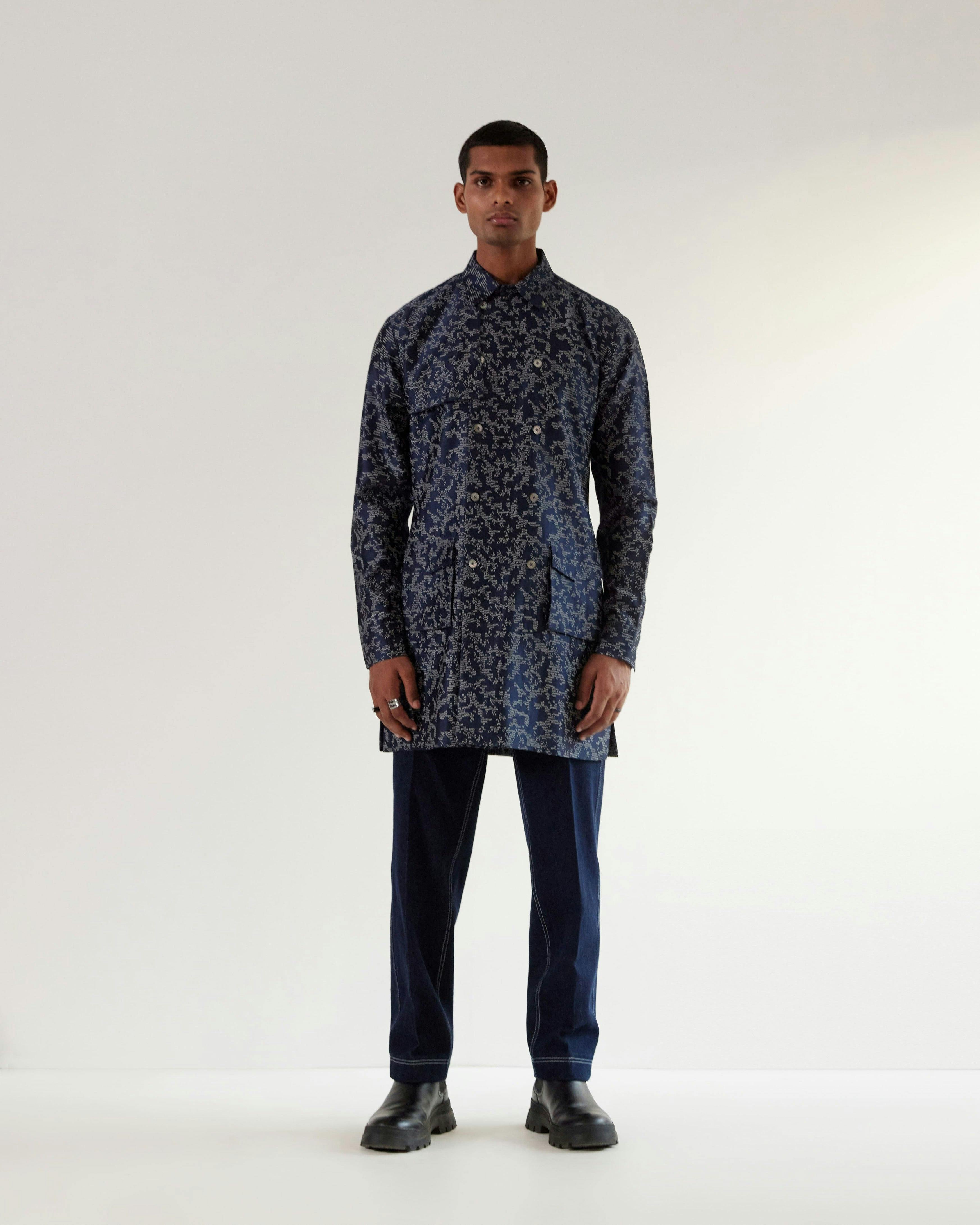 Camo Block Trench Kurta, a product by Country Made