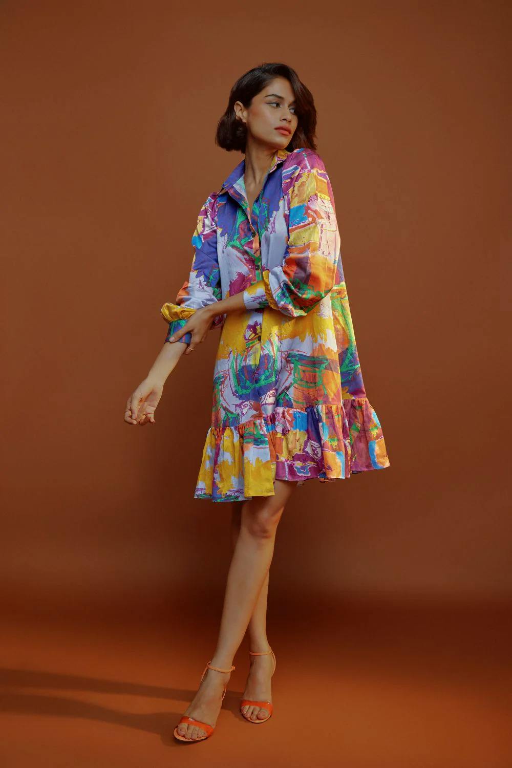 Aubergine Shirt Dress, a product by Advait India