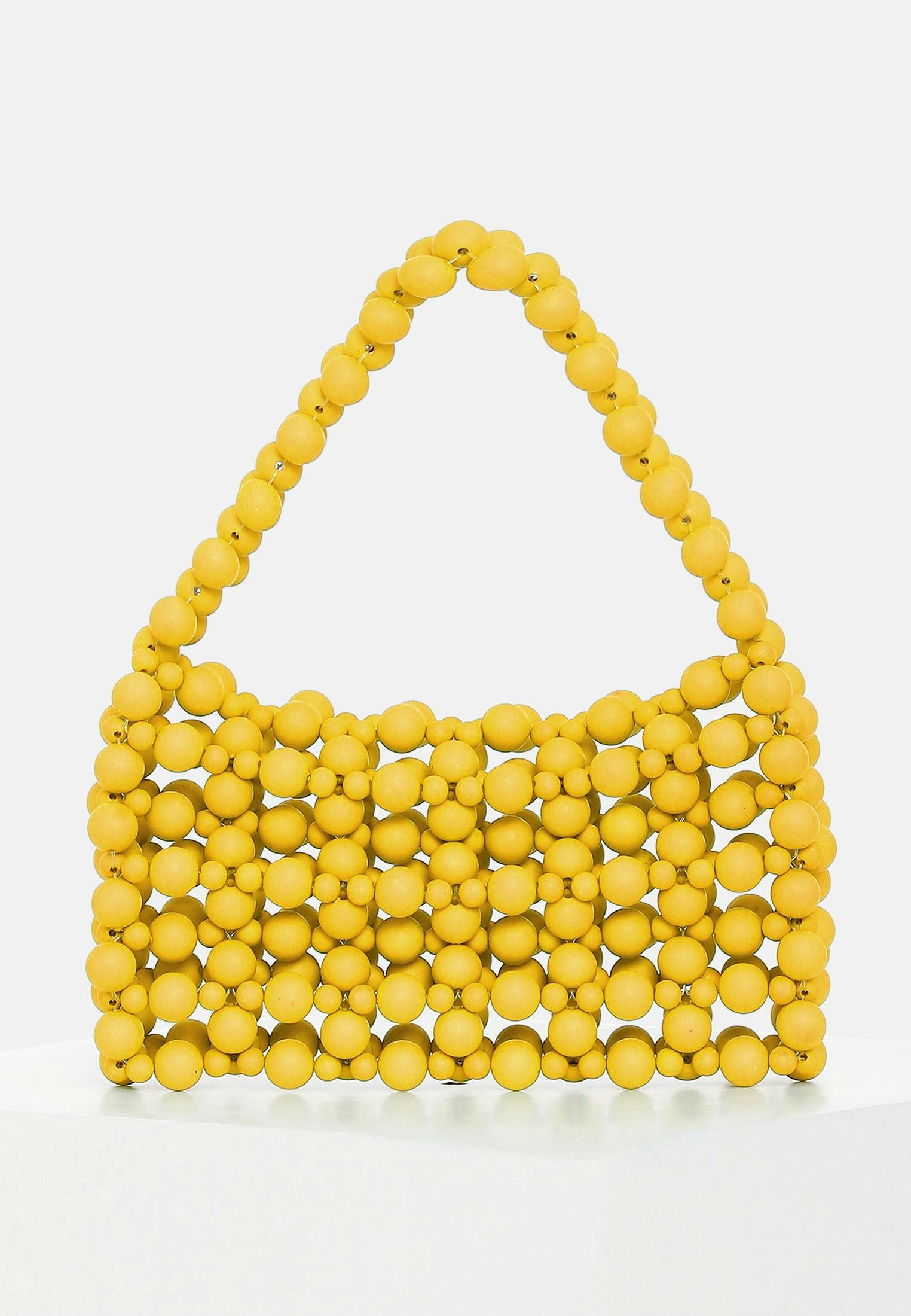 Golden Amber Beaded Mini Bag, a product by Lola's