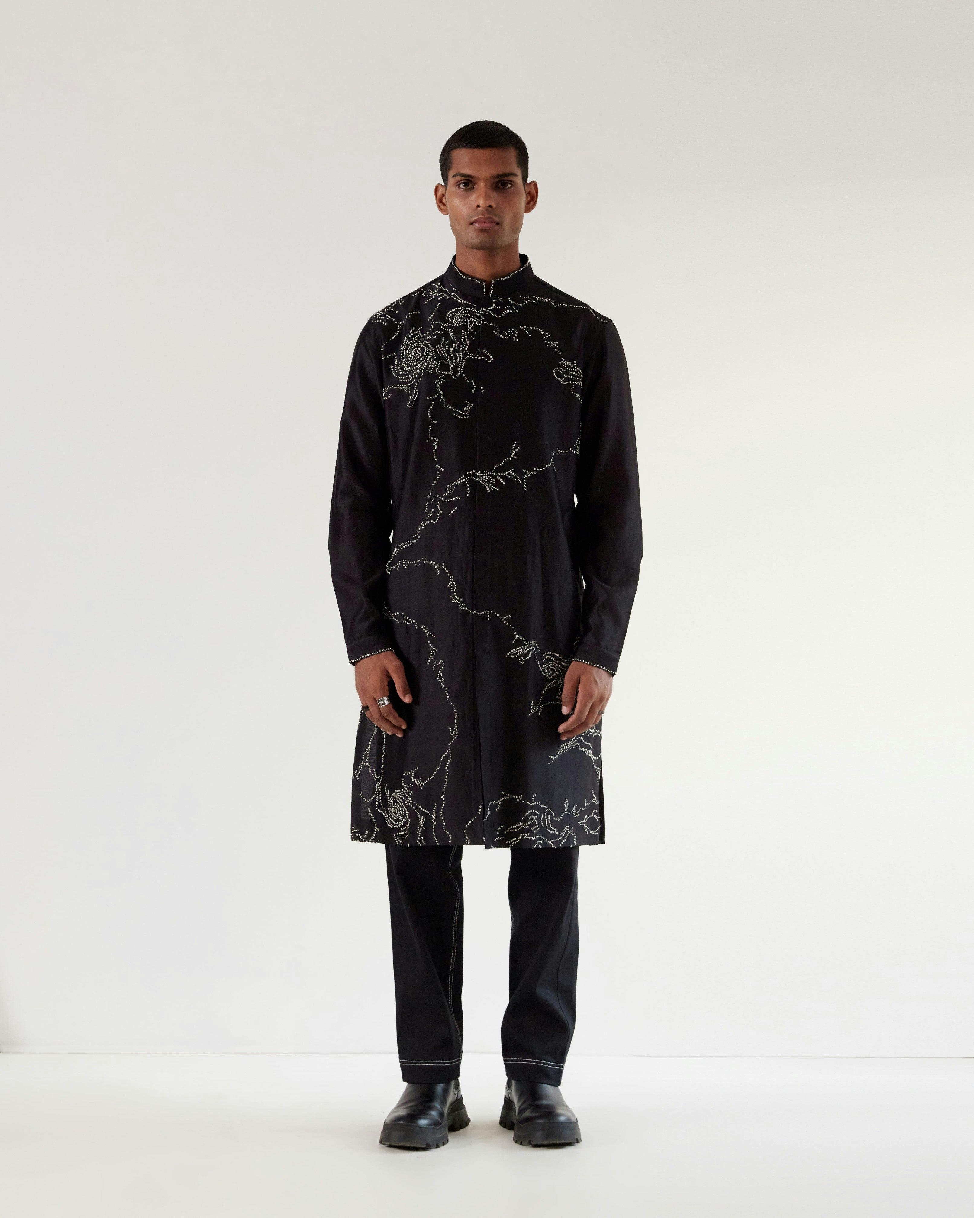 Black Hole Embroidery Kurta Set, a product by Country Made