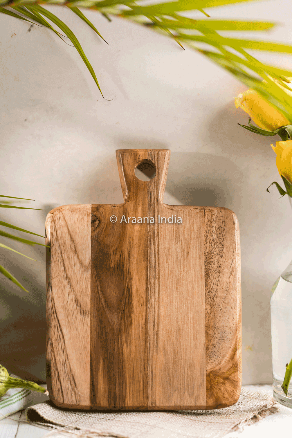 Chauras - Small classic square chopping board, a product by Araana Homes