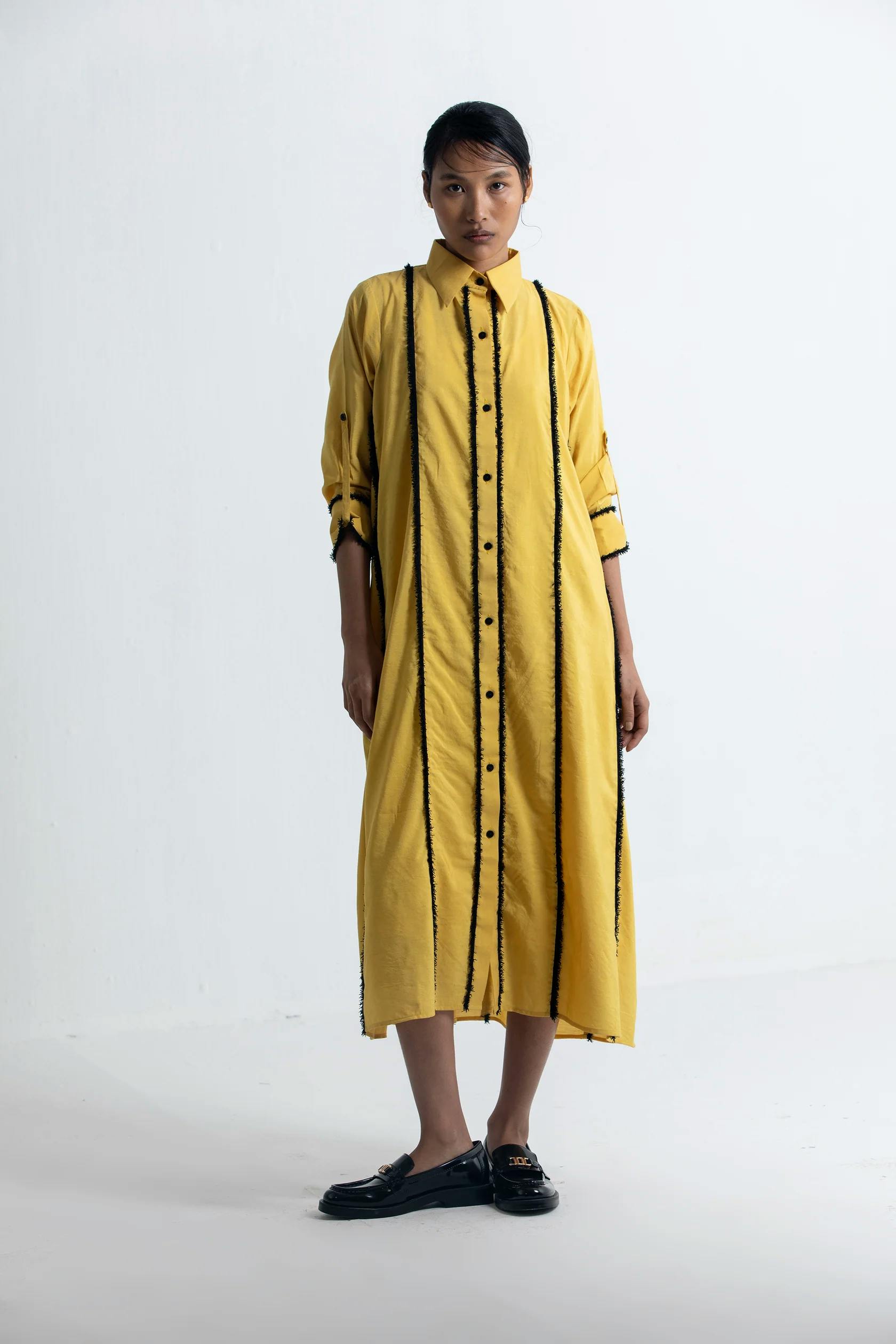 Brushed yellow dress, a product by Corpora Studio