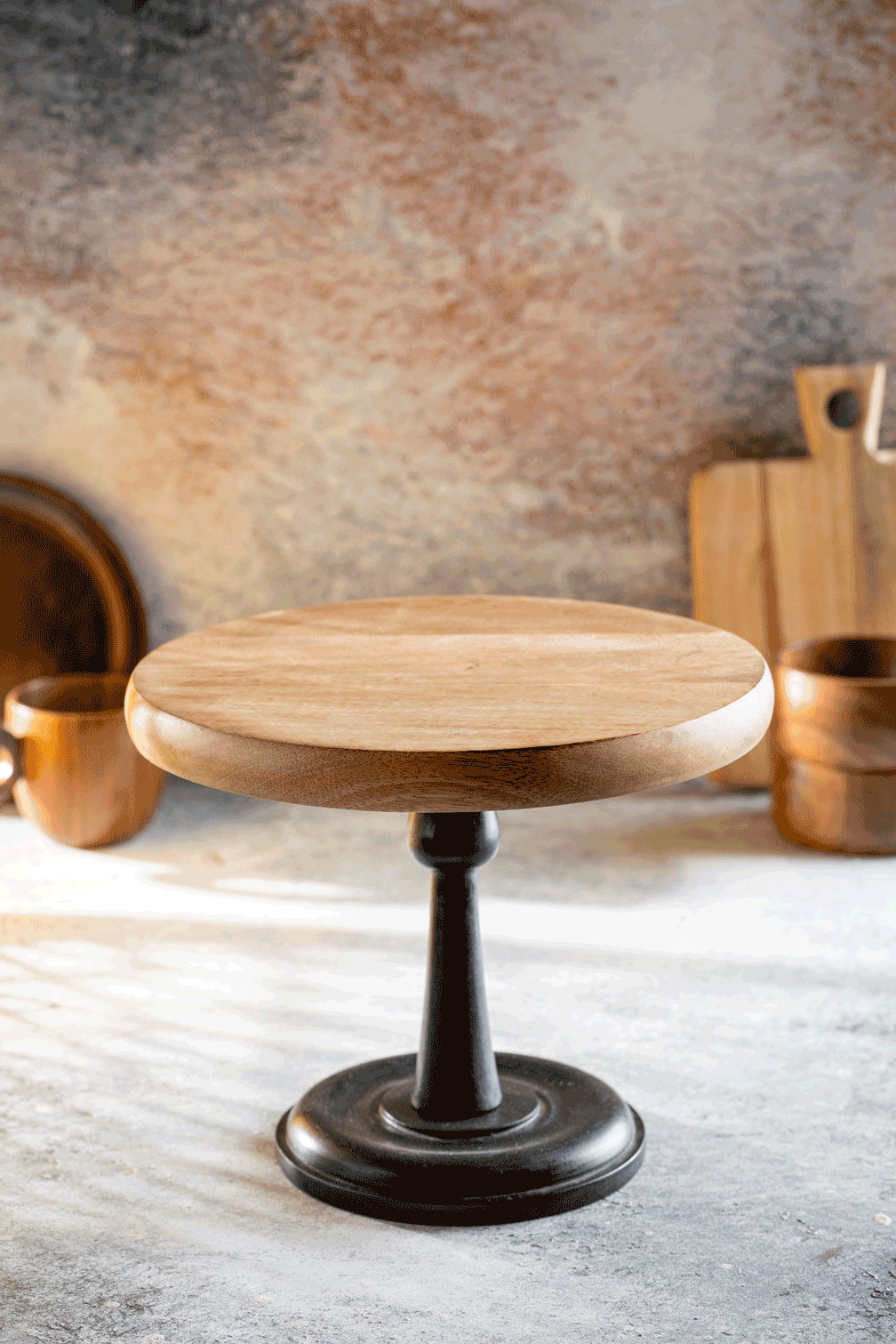 Poorna - Classic wooden cake stand, a product by Araana Homes