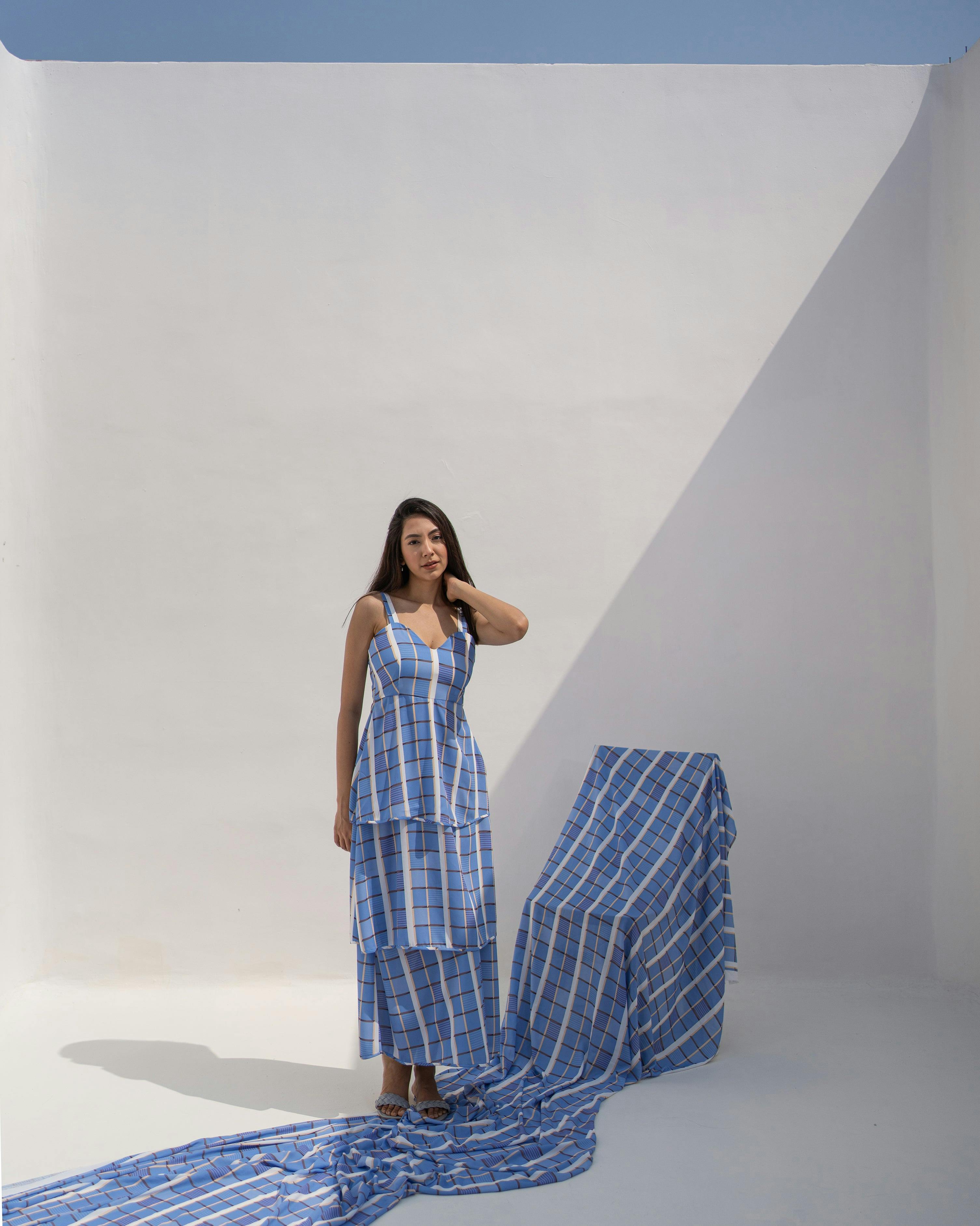 Printed Three tier Maxi Dress, a product by Kritika Madan