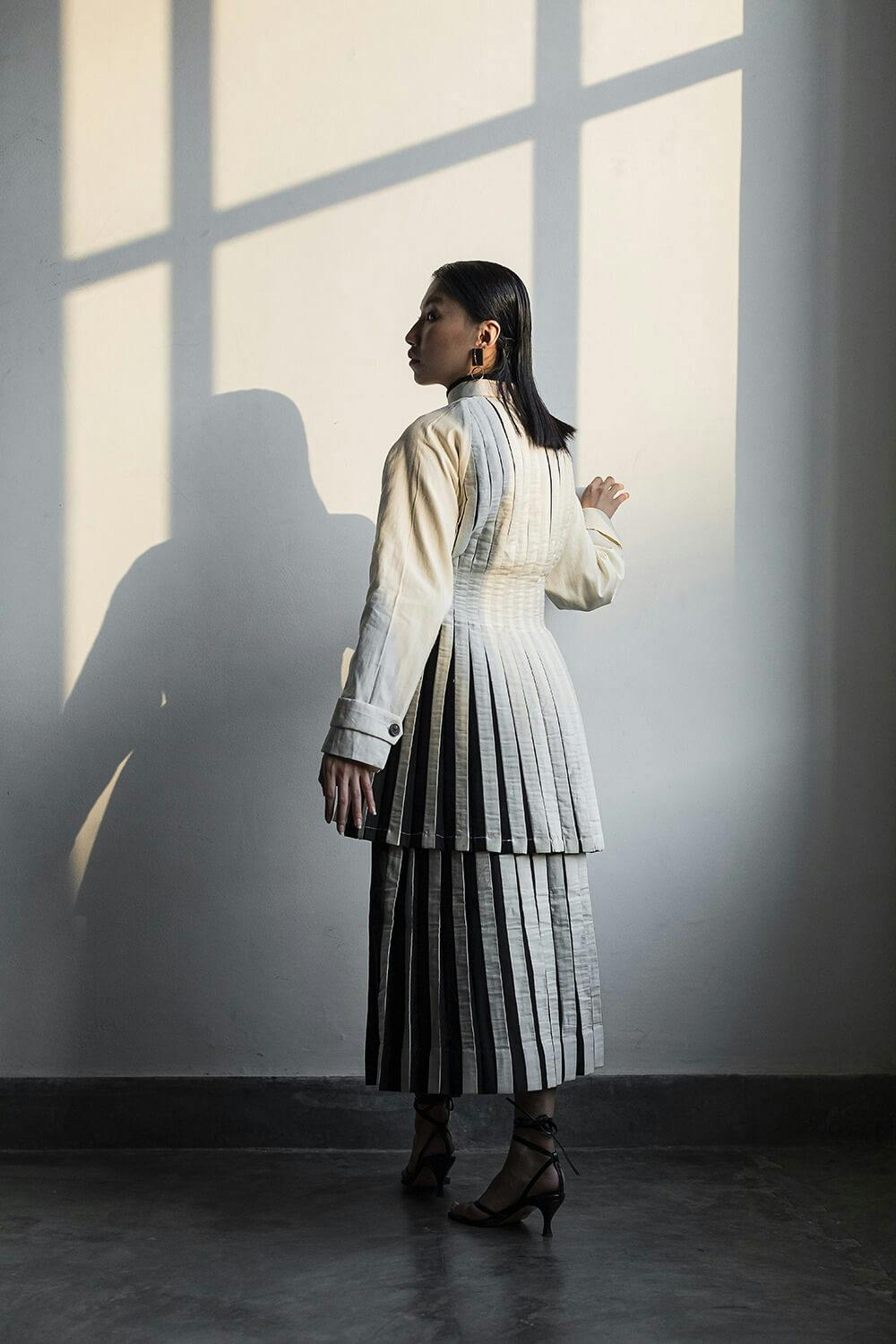 Organic Cotton Pleated Skirt, a product by Corpora Studio