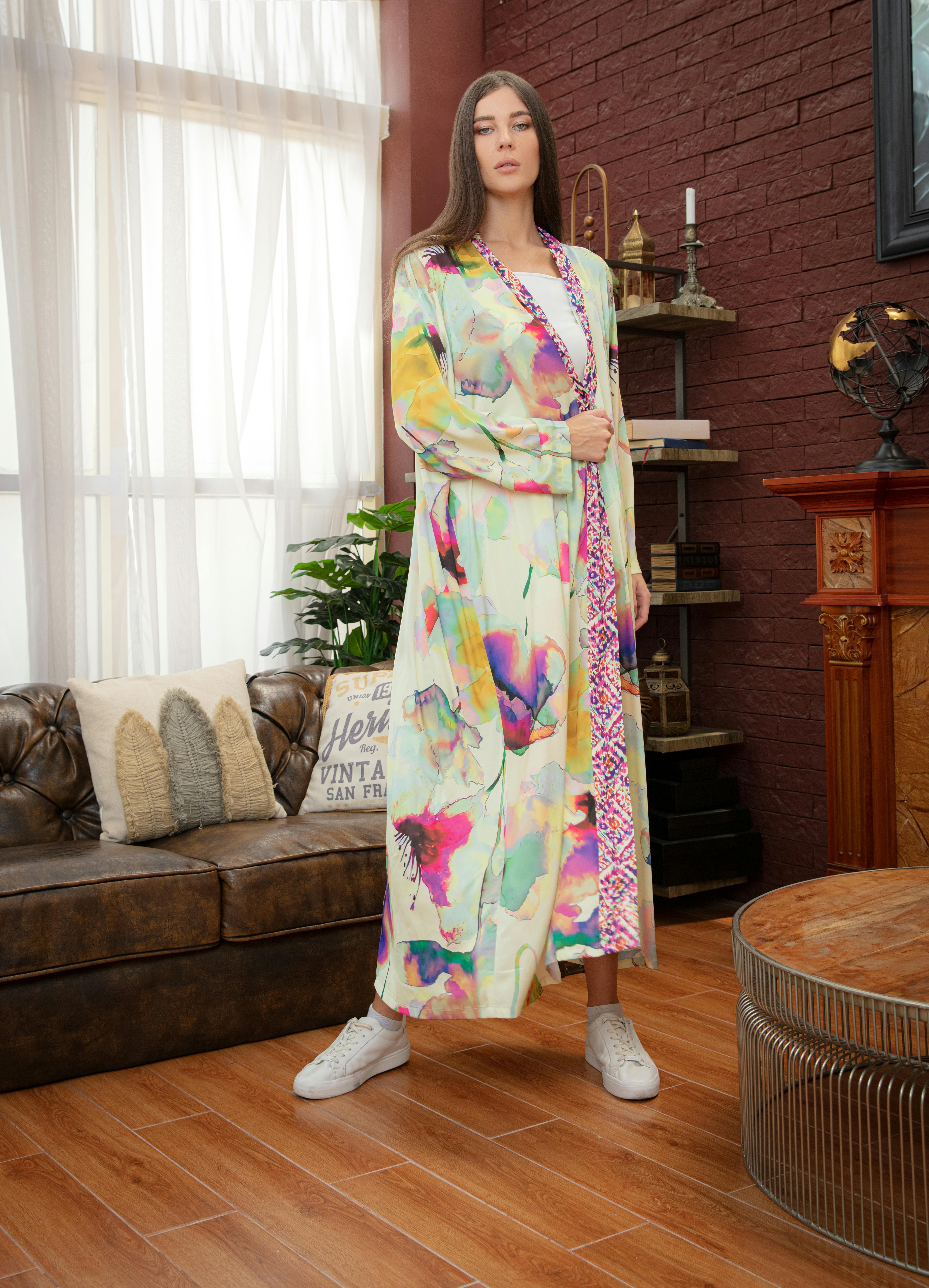 Floral Print Kimono, a product by DHARA SHETH DUBAI