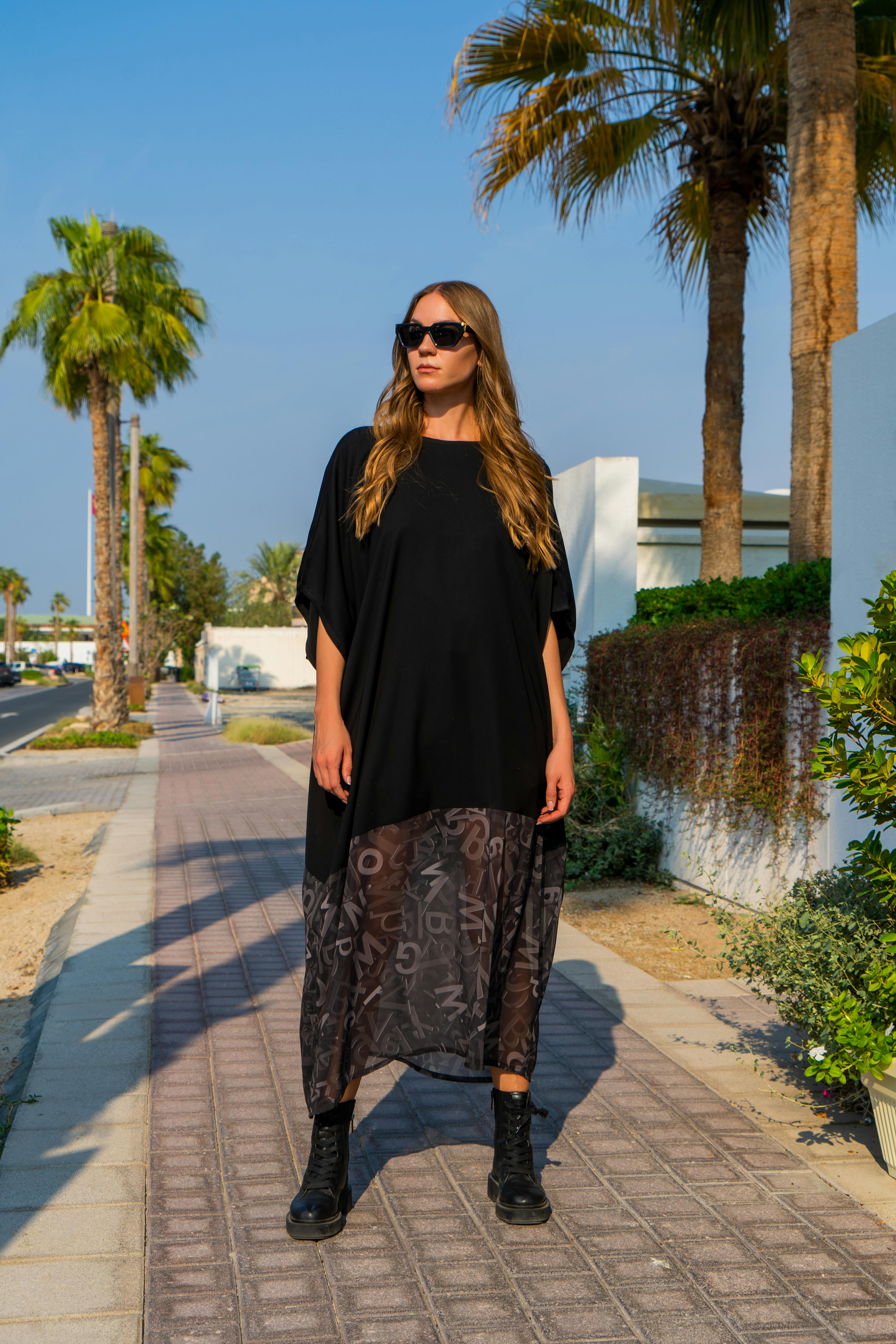 Abc Black Kaftan Dress, a product by DHARA SHETH DUBAI