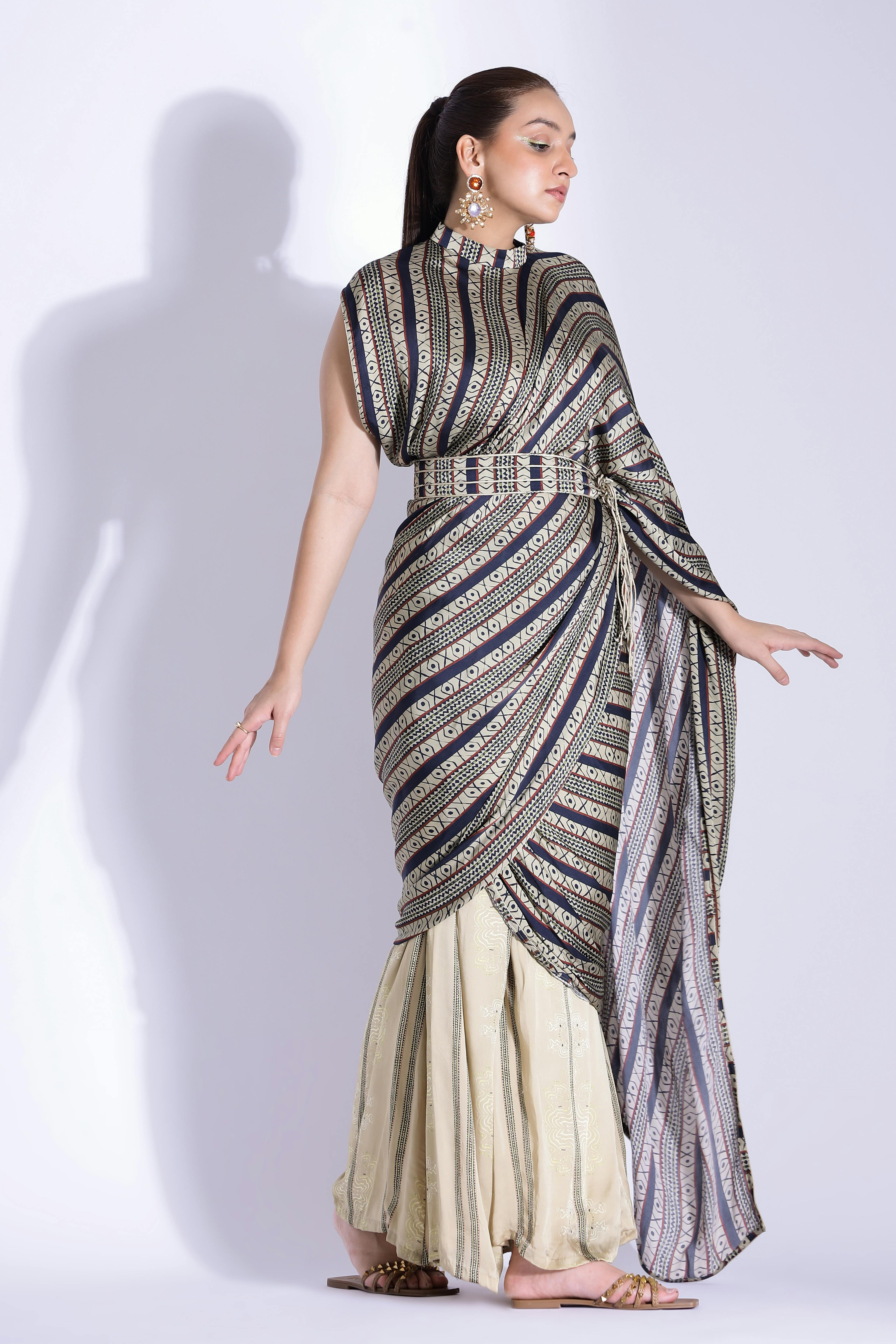 Pant sari , a product by Studio Surbhi