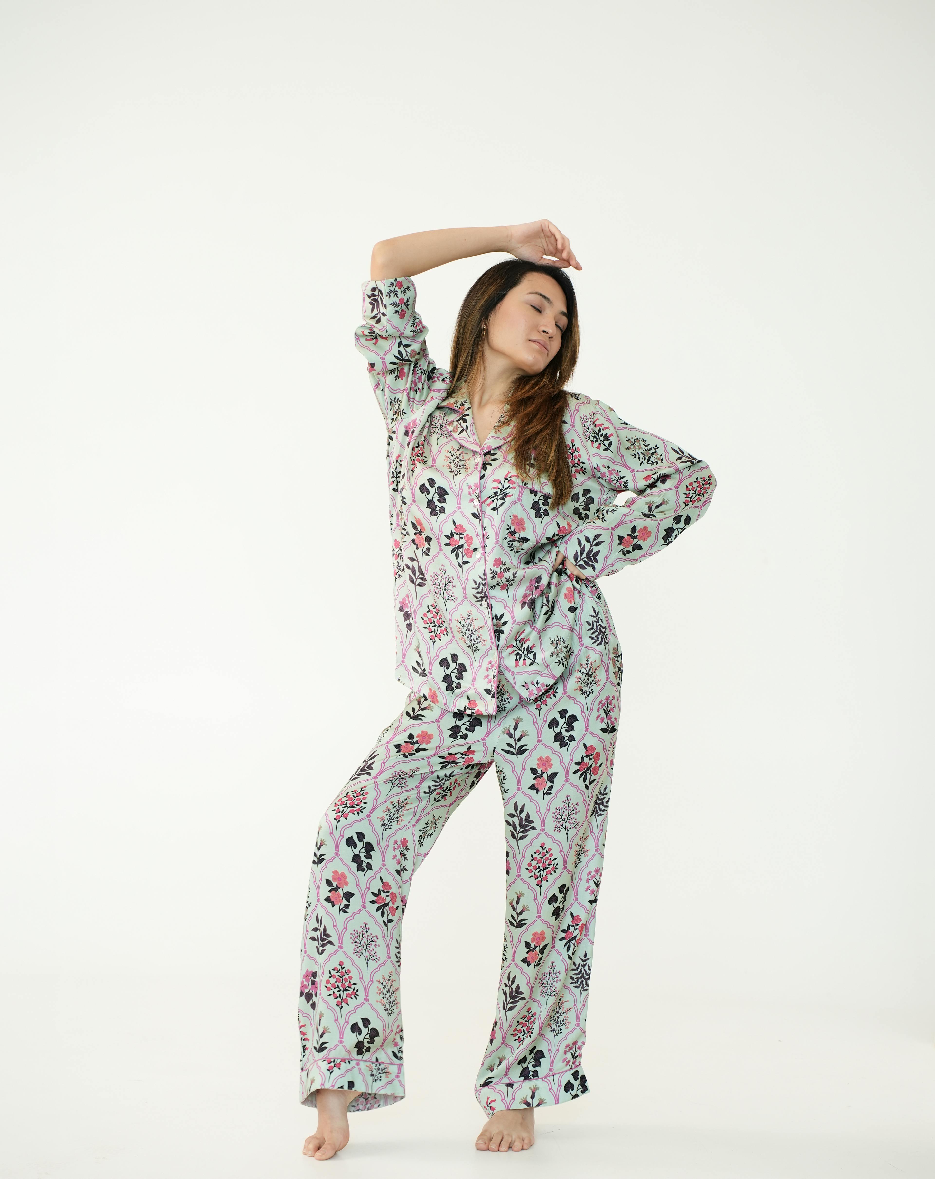 Good In Bed - Vegan Silk Pyjama Set , a product by Bodii