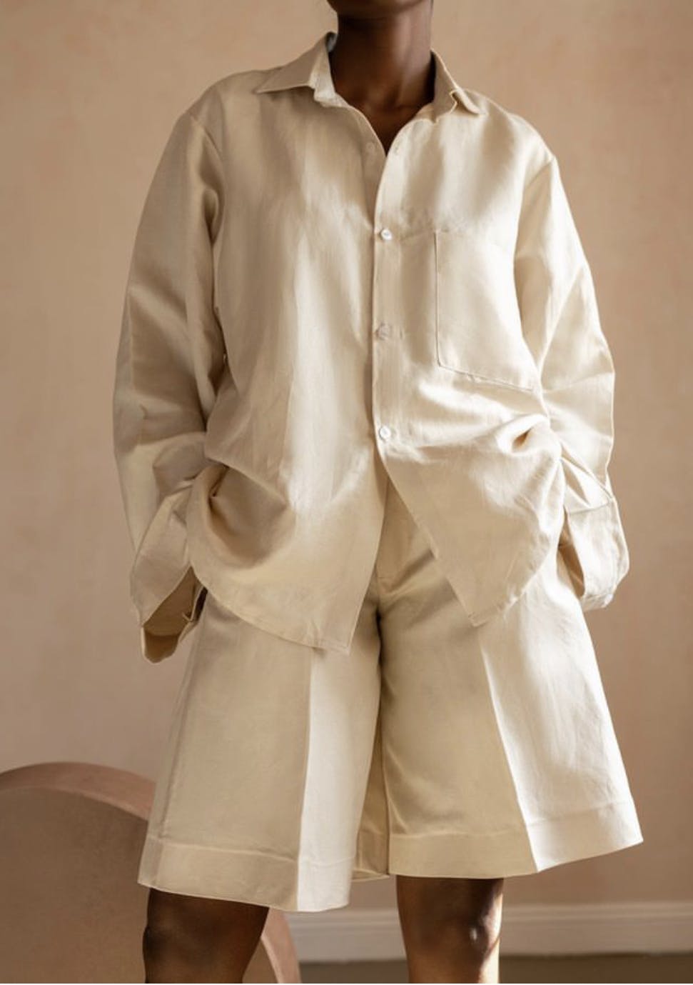 Linen Set - Short, a product by Knanfe Fashion