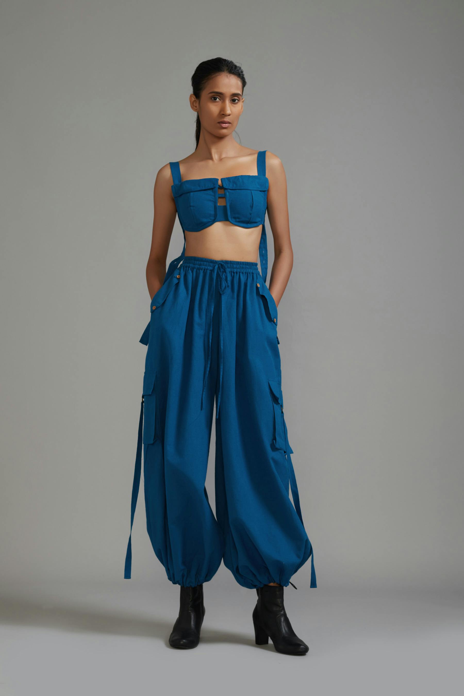 Blue Cargo Pants BRA, a product by Style Mati