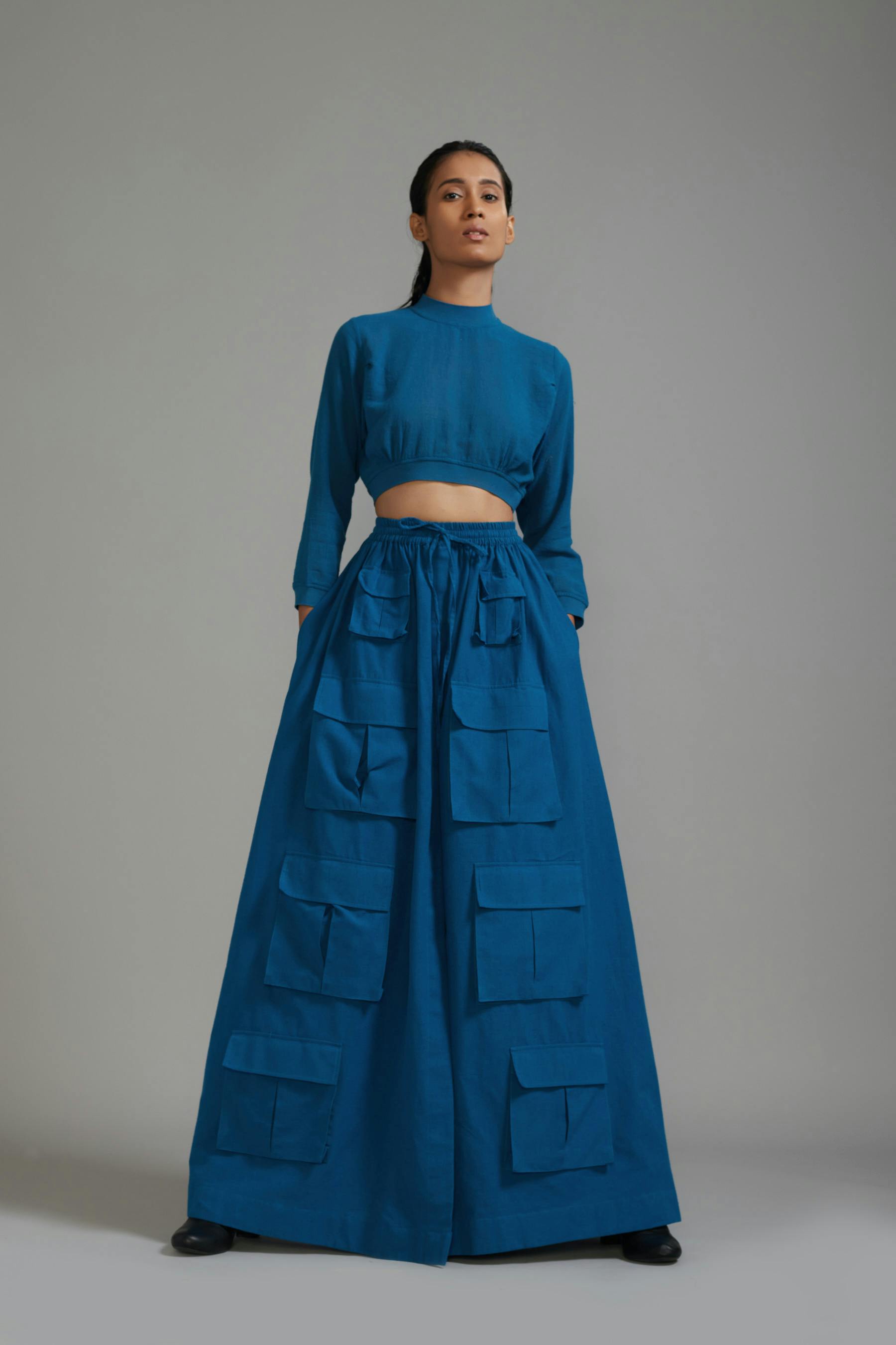 Blue Cargo Skirt, a product by Style Mati