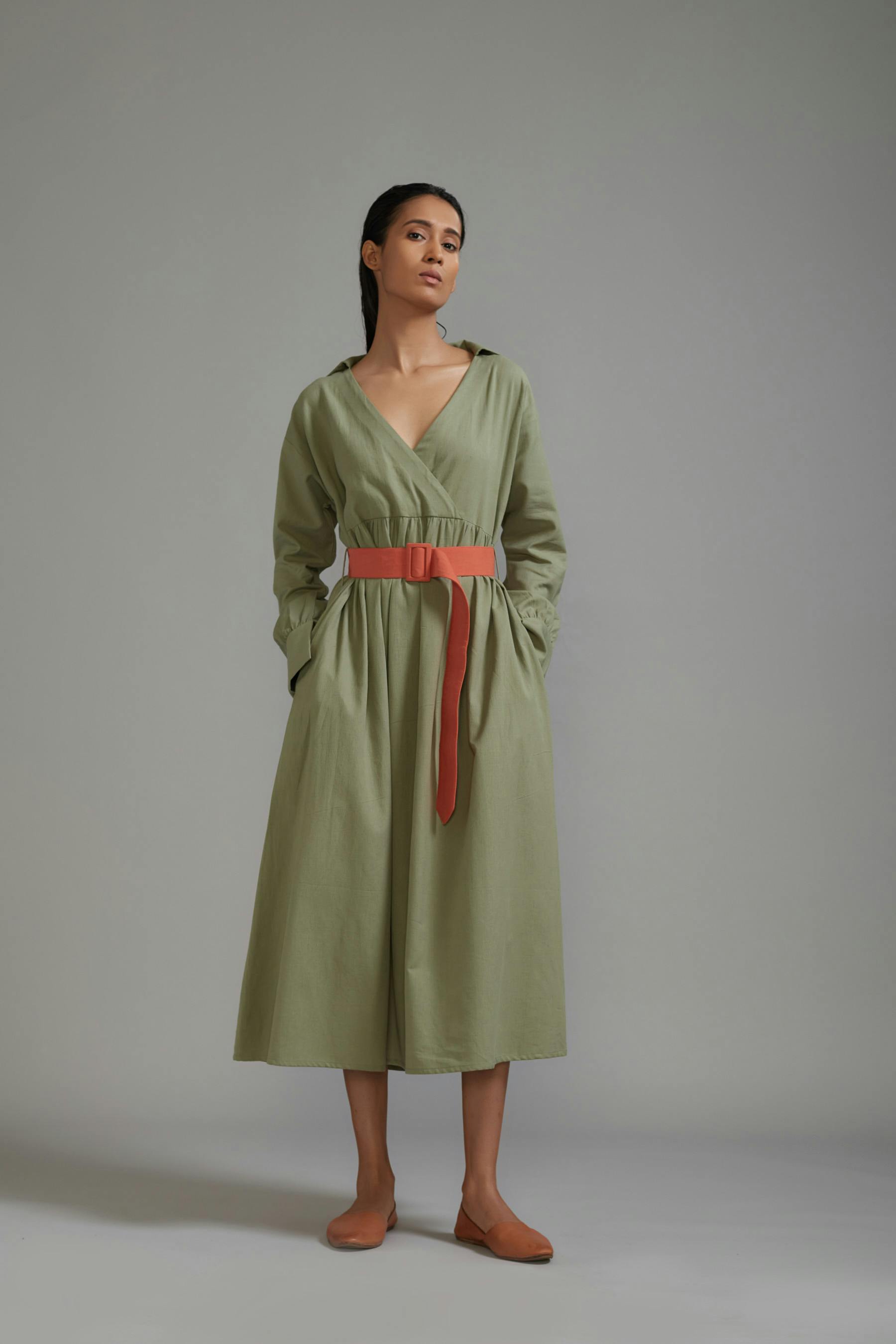 Green Safari Belted Dress, a product by Style Mati