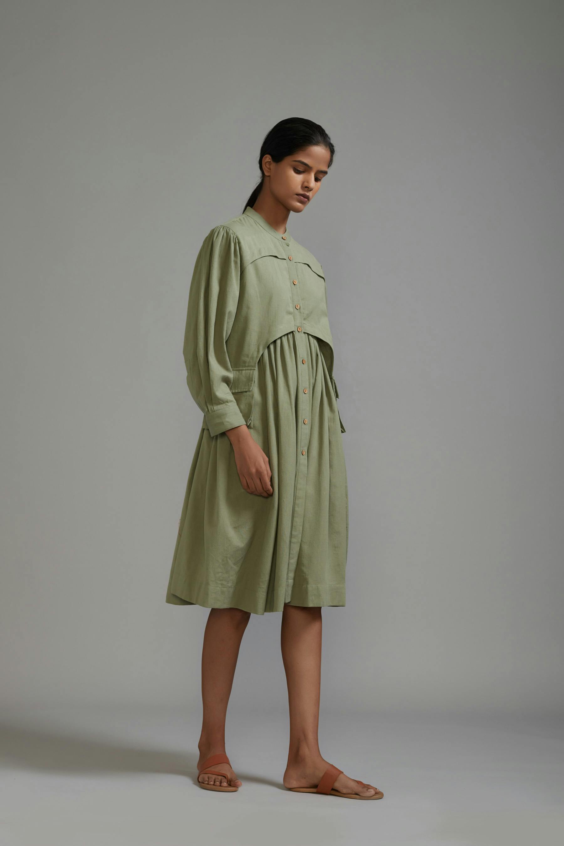 Thumbnail preview #1 for Green Safari Short Dress