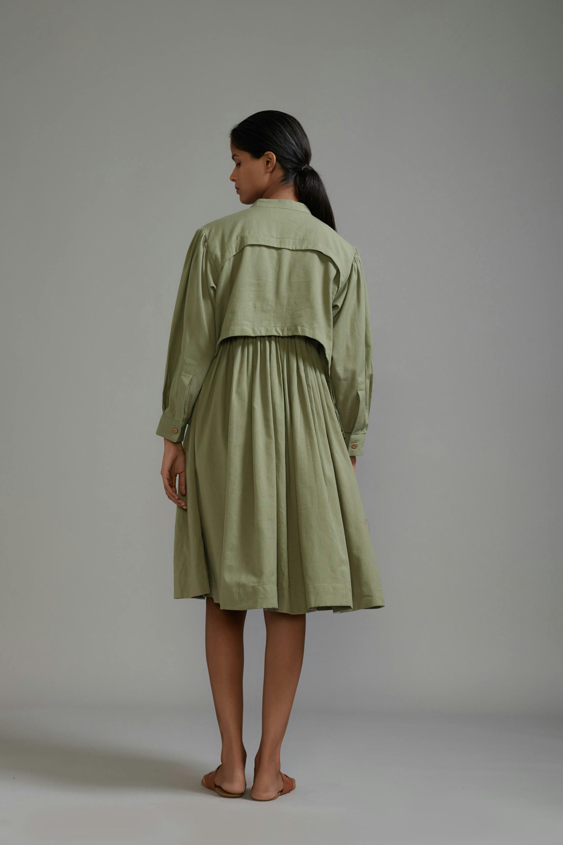 Thumbnail preview #2 for Green Safari Short Dress
