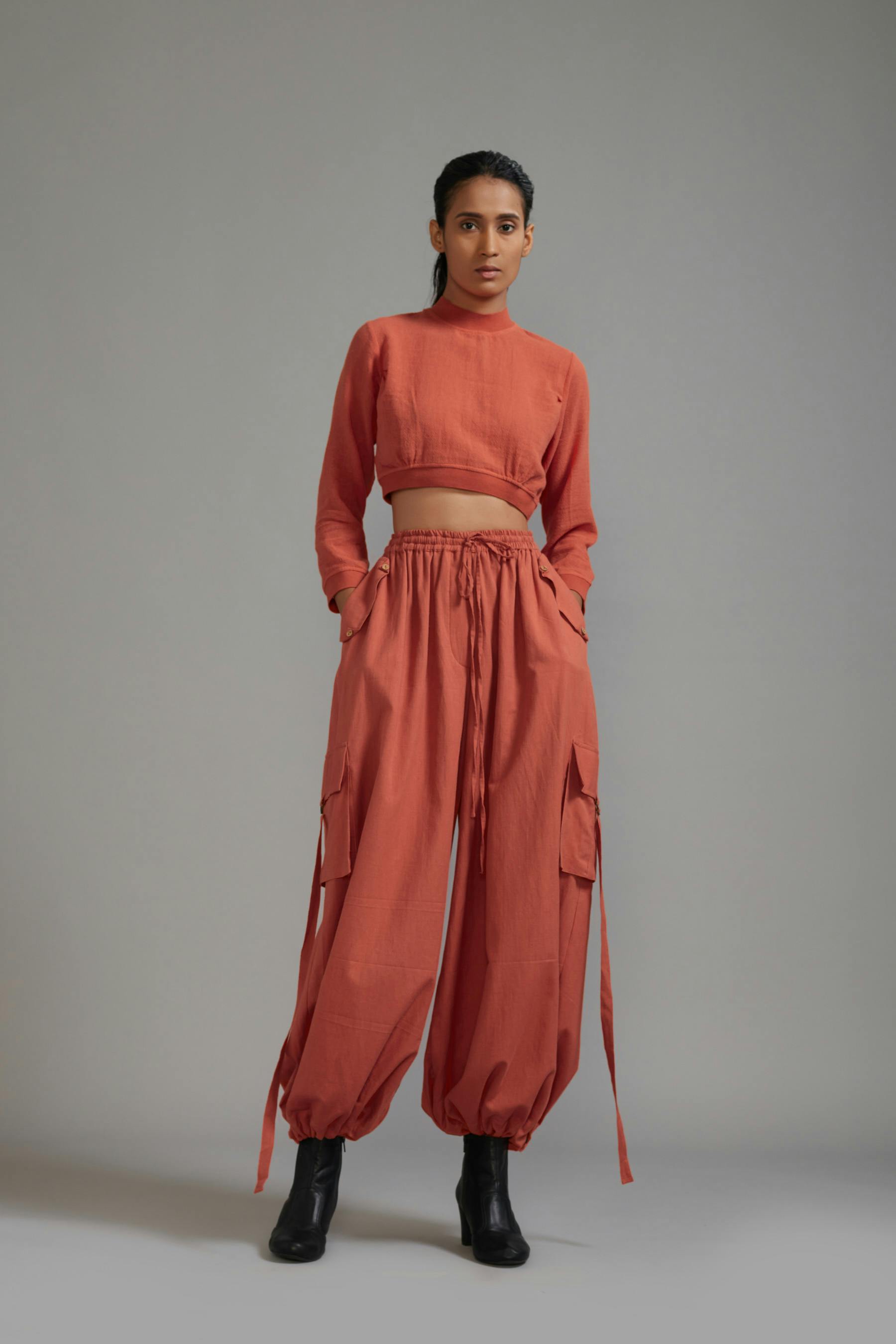Rust Crop Top and Cargo Set, a product by Style Mati